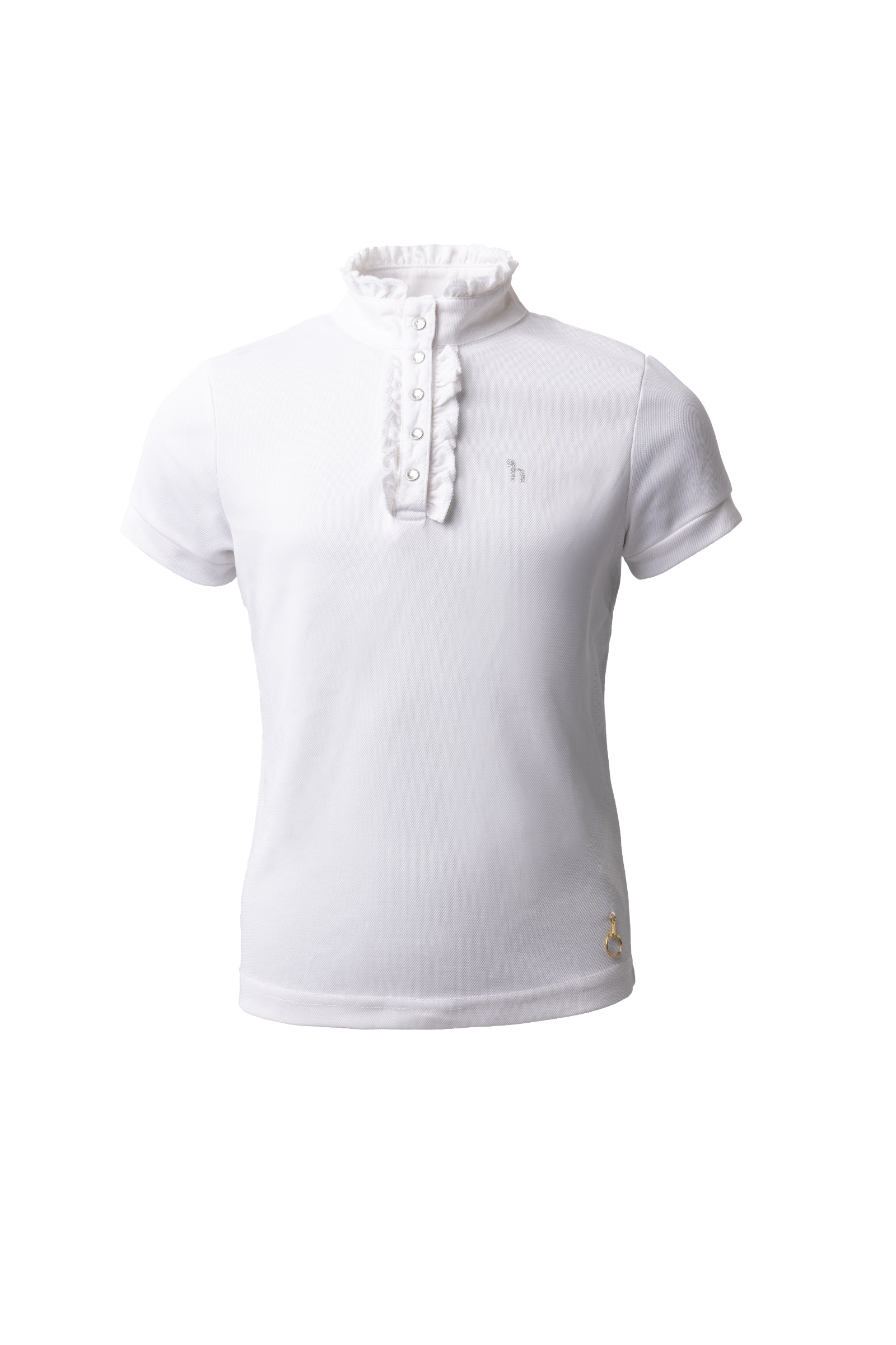 Horze Christel Kinder Turniershirt mit Kurzarm und R&uuml;schen