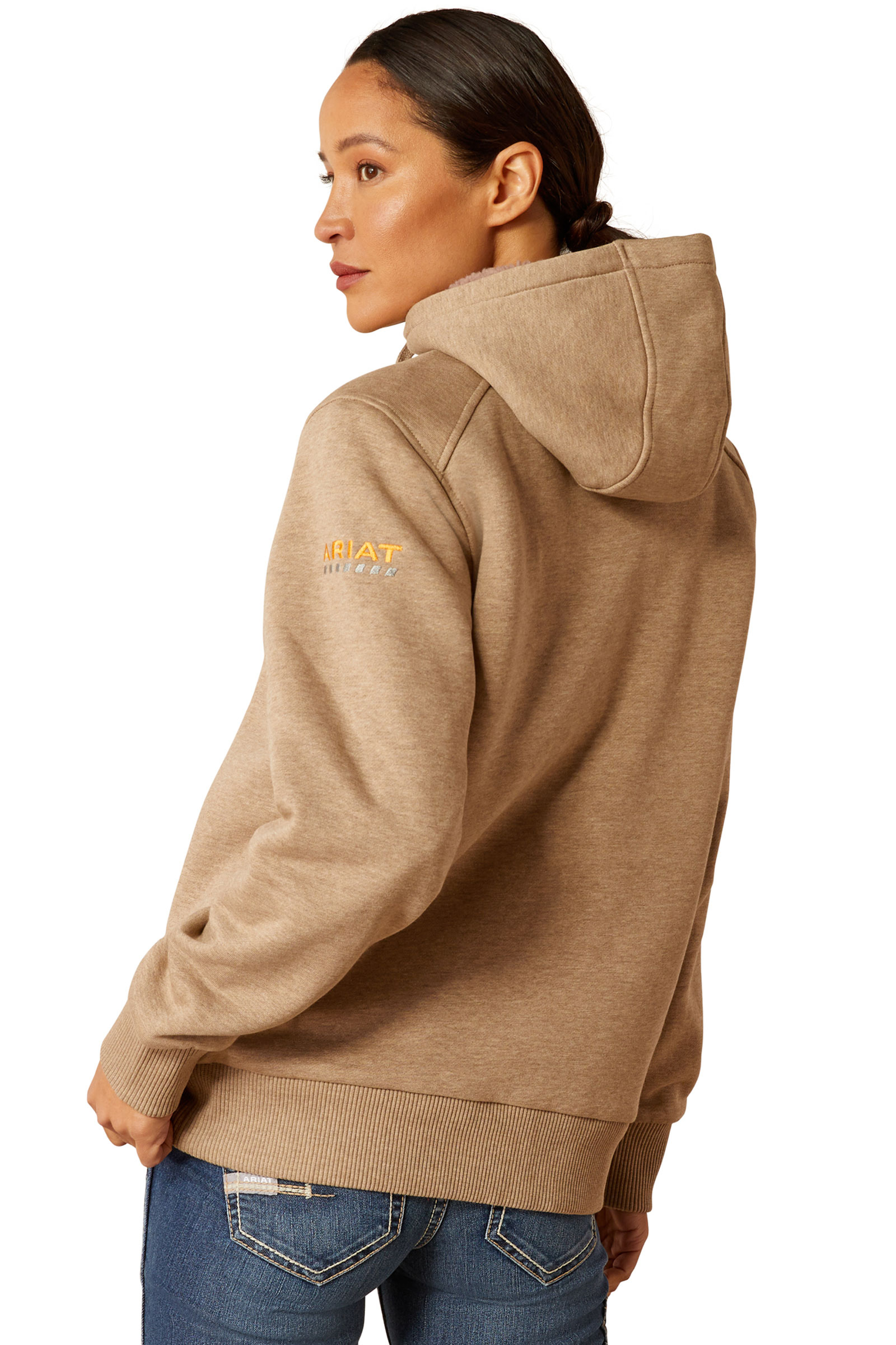 Ariat Rebar Damen Allwetter-Sherpa-Hoodie mit Rei&szlig;verschluss