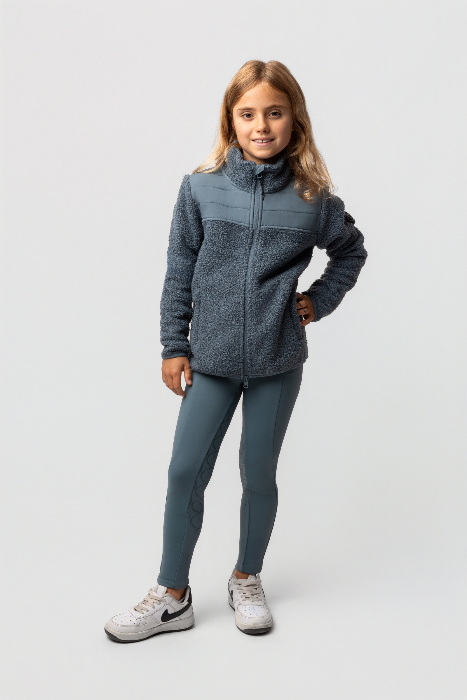 Horze Misha Kinder Hybrid Fleecejacke