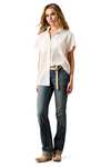 Ariat R.E.A.L. Mid Rise Stretch Icon Stackable Damen Jeans mit geradem Bein