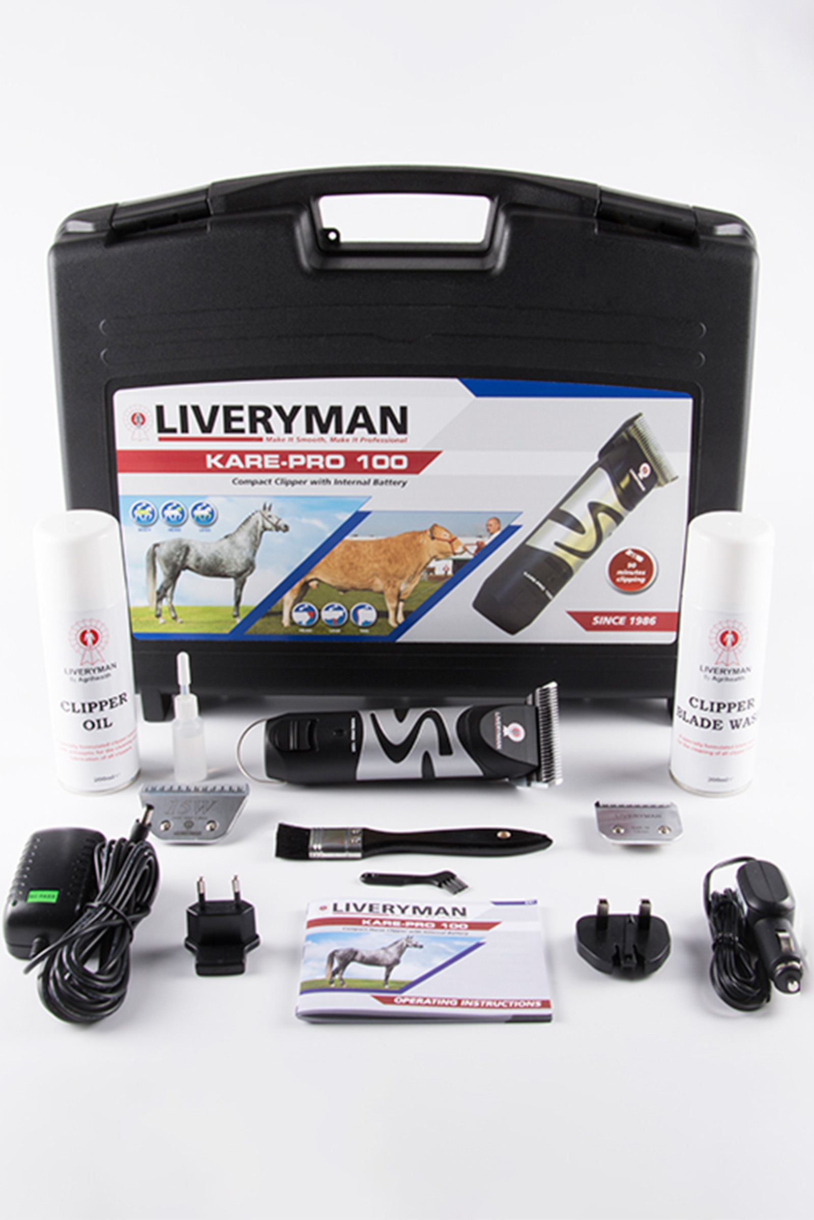 Liveryman Kare-Pro 100 Professional Pack Schermaschine für Pferde, kabellos