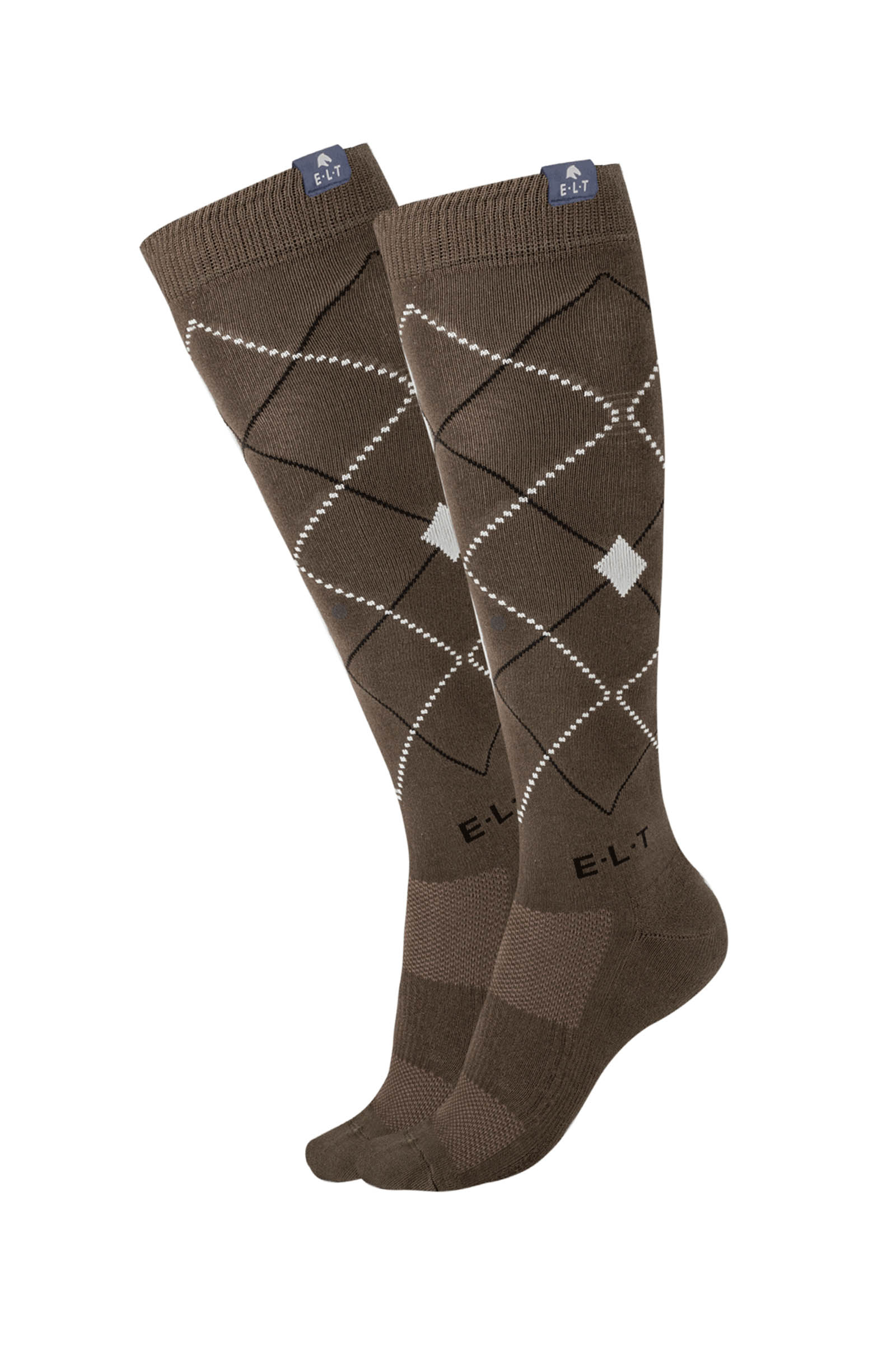 Green Brown ELT Argyle atmungsaktive Reitsocken