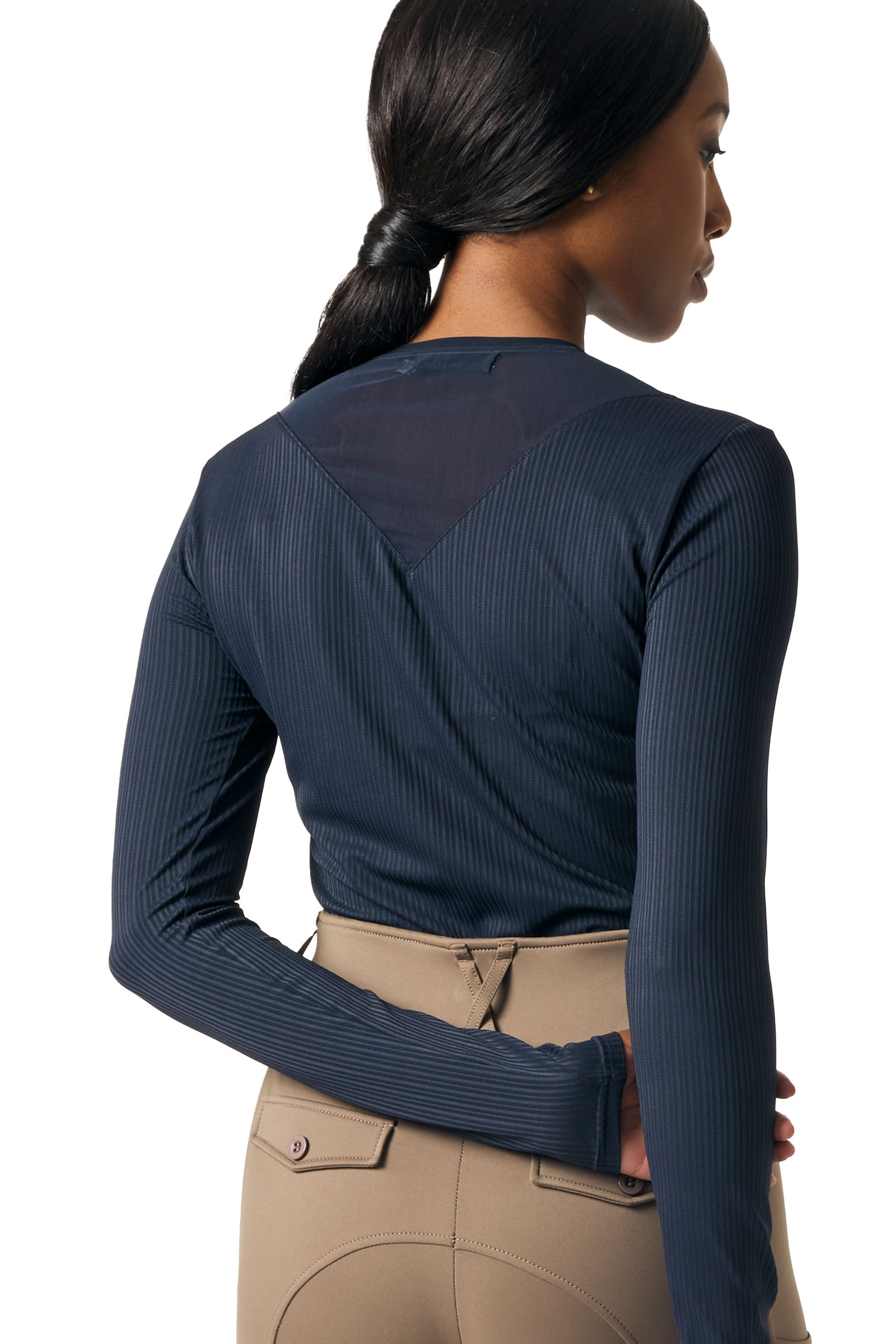 PS of Sweden Leandra L/S Gestreiftes Mesh-Shirt