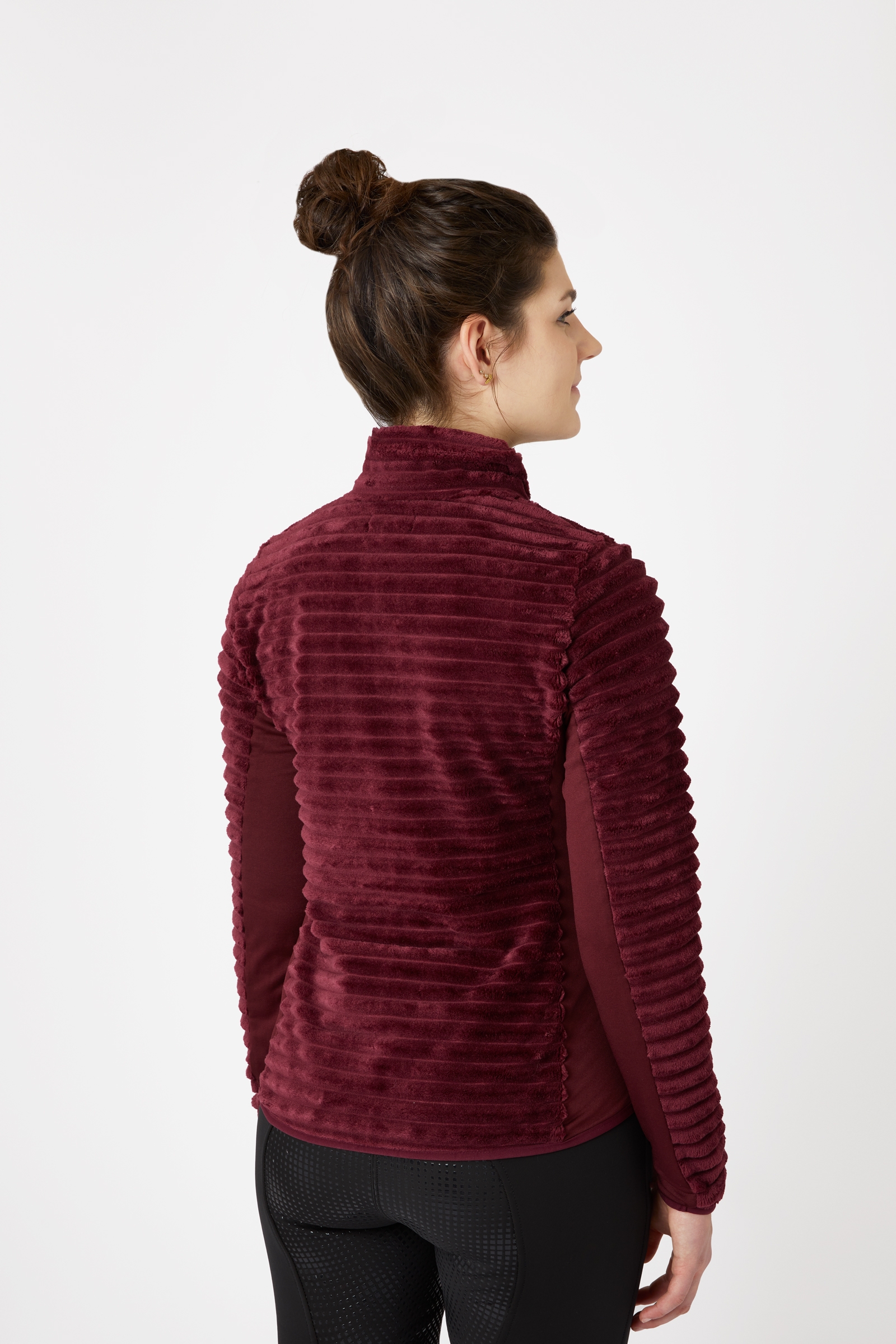 Horze Della Gestreifte Fleece Reitjacke