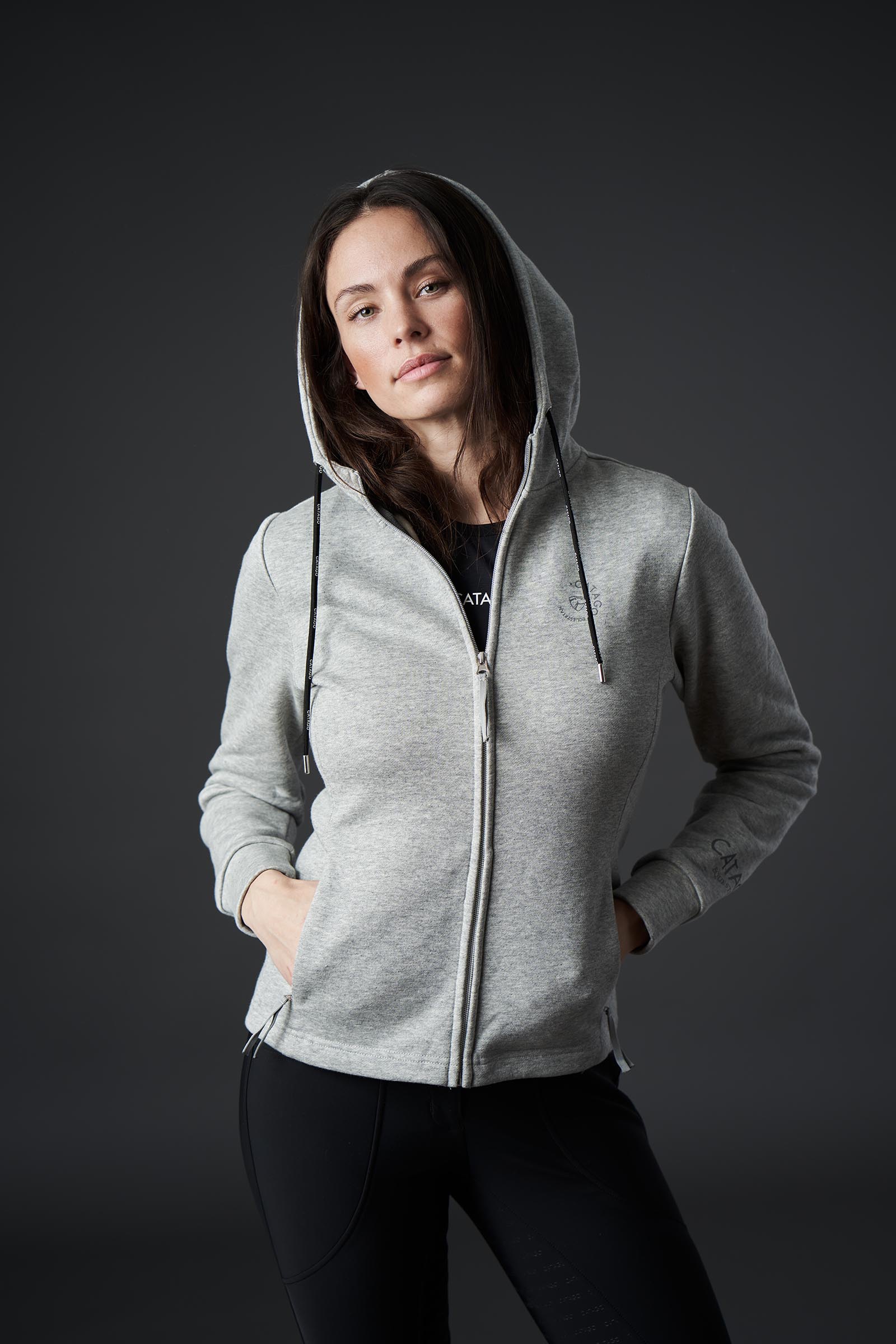 Catago Natalie Damen Hoodie mit Rei&szlig;verschluss