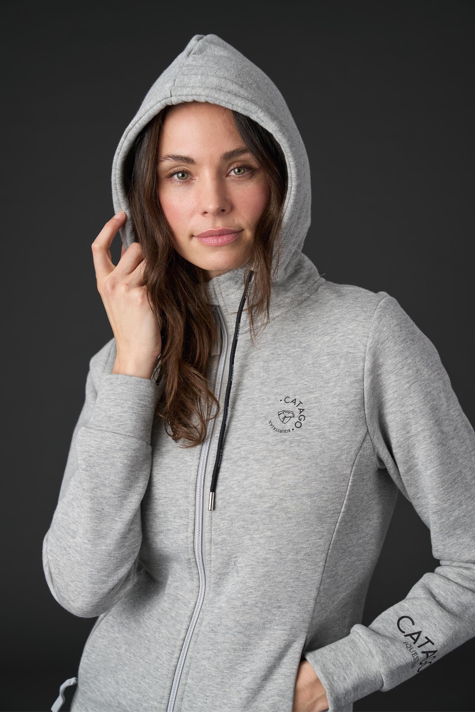Catago Natalie Damen Hoodie mit Rei&szlig;verschluss
