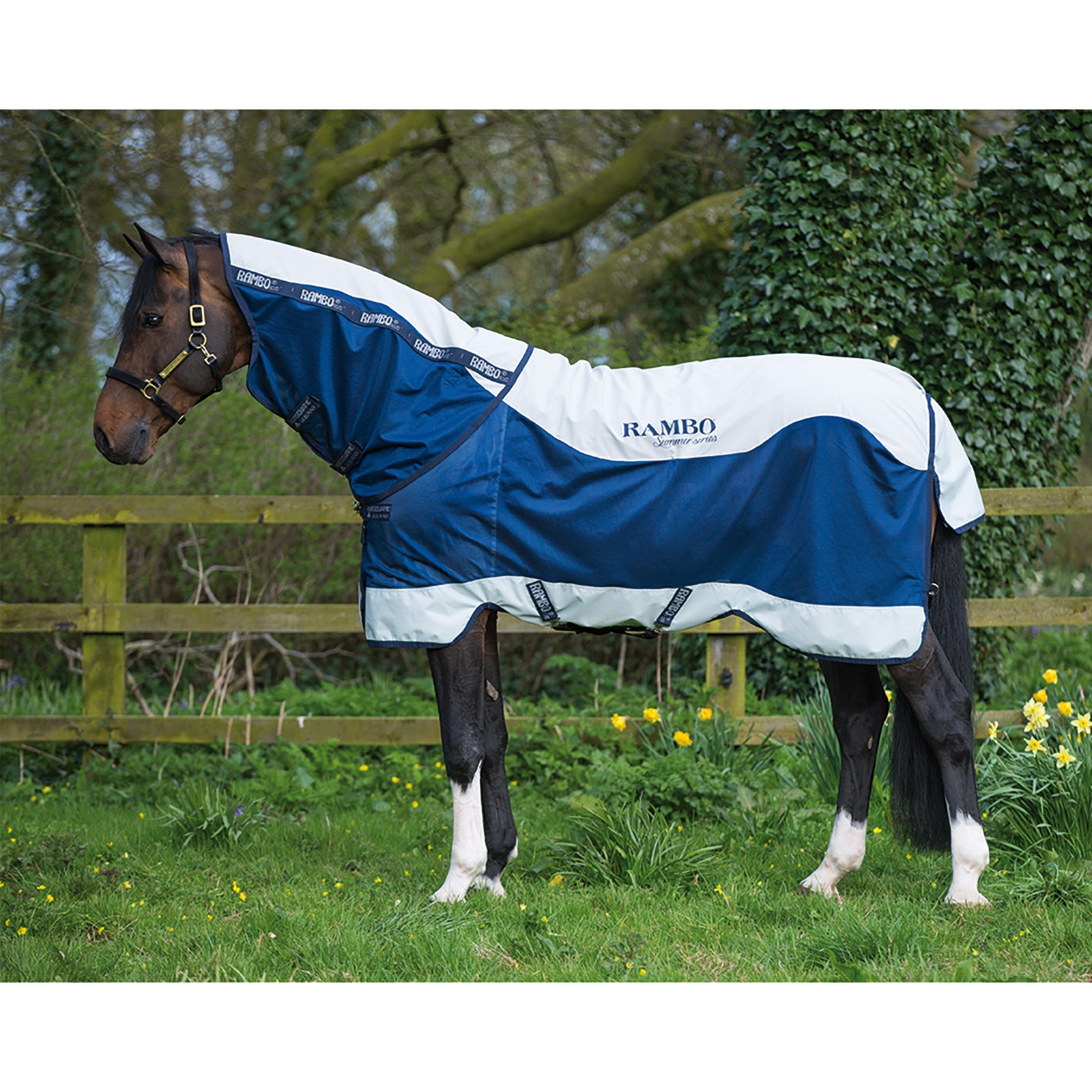 Horseware Rambo Summer Series Weidedecke mit Liner (0g / 100g) und abnehmbarem Halsteil