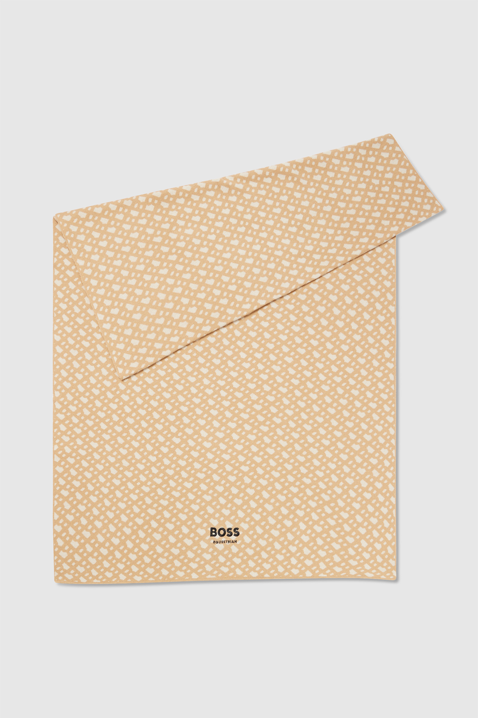 Beige Boss Monogram Schal