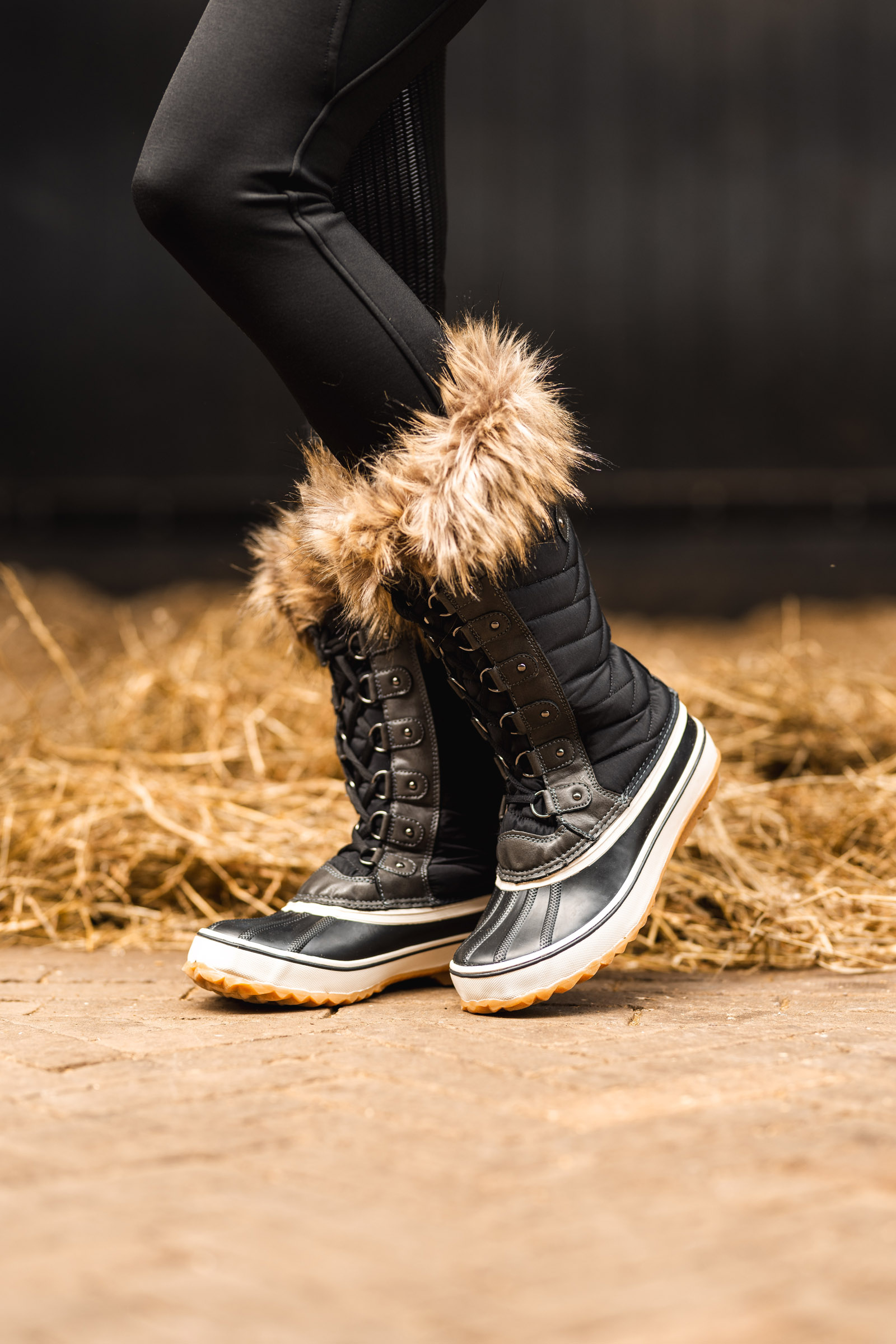 Horze Damen Winterstiefel mit Fellfutter