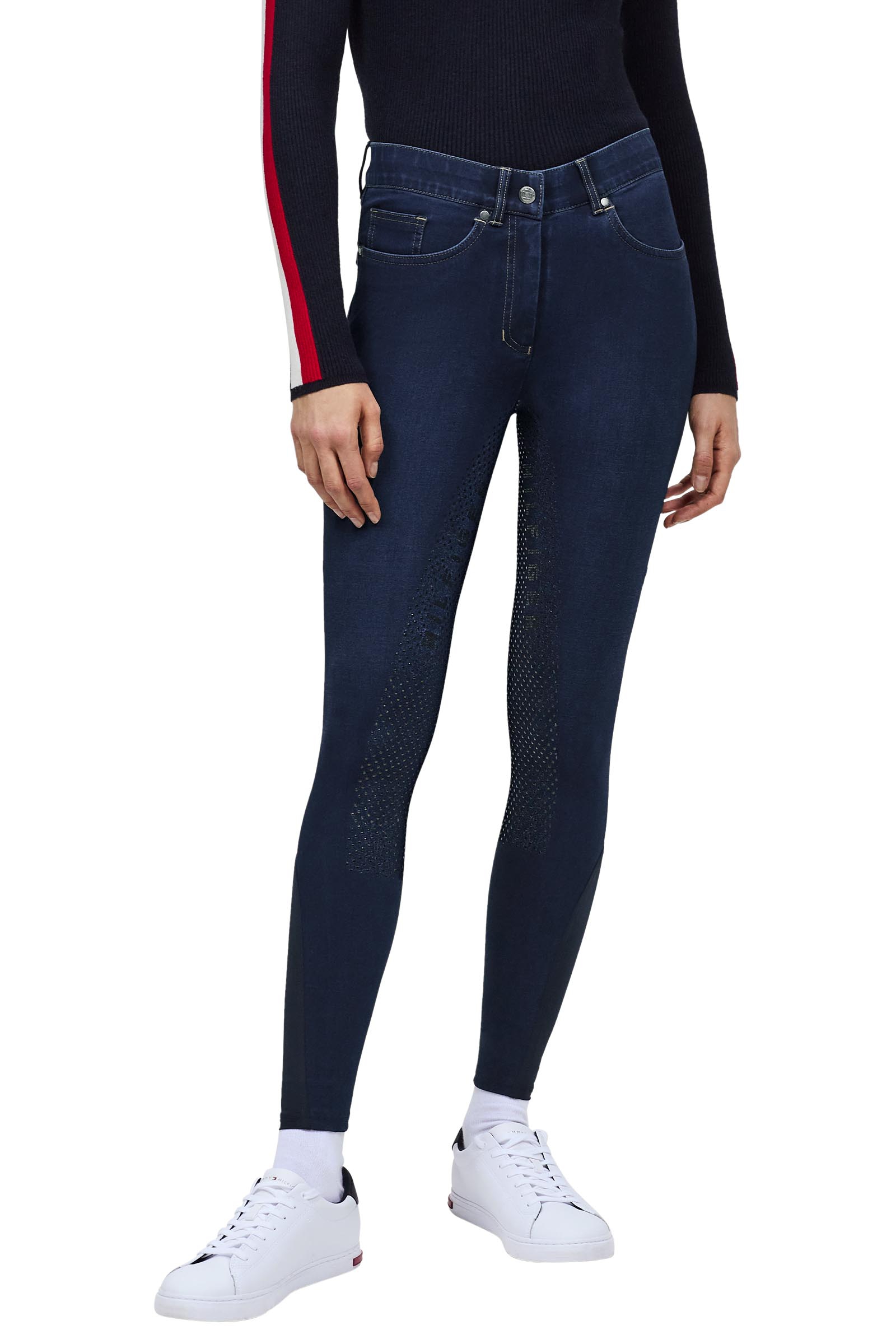 Tommy Hilfiger Equestrian Hope Damen Denim-Reithose mit Vollbesatz