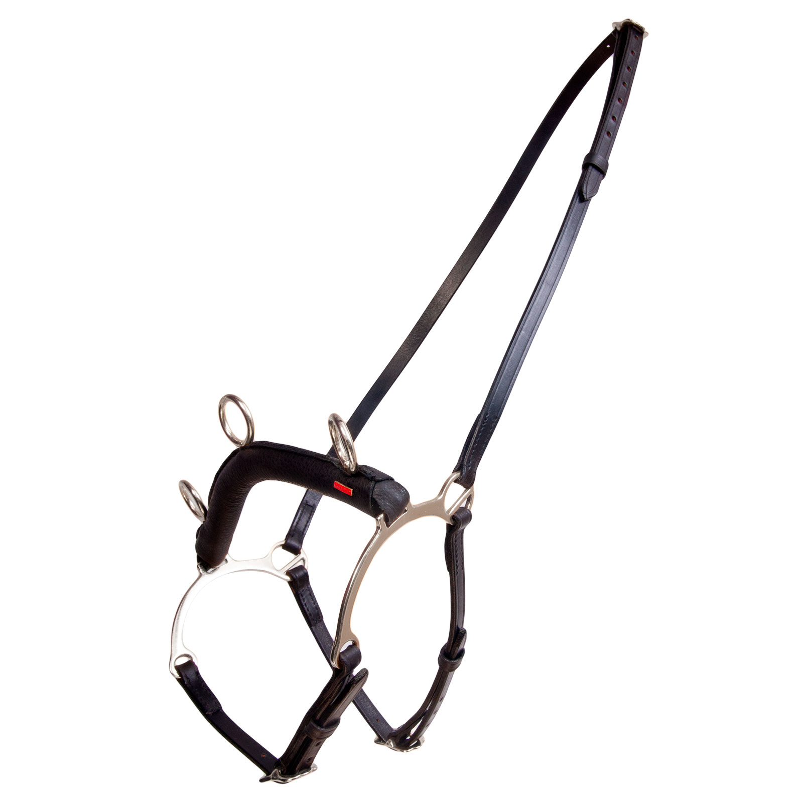 Black/Chrome Karlslund gebissloser Zaum mit Bügel