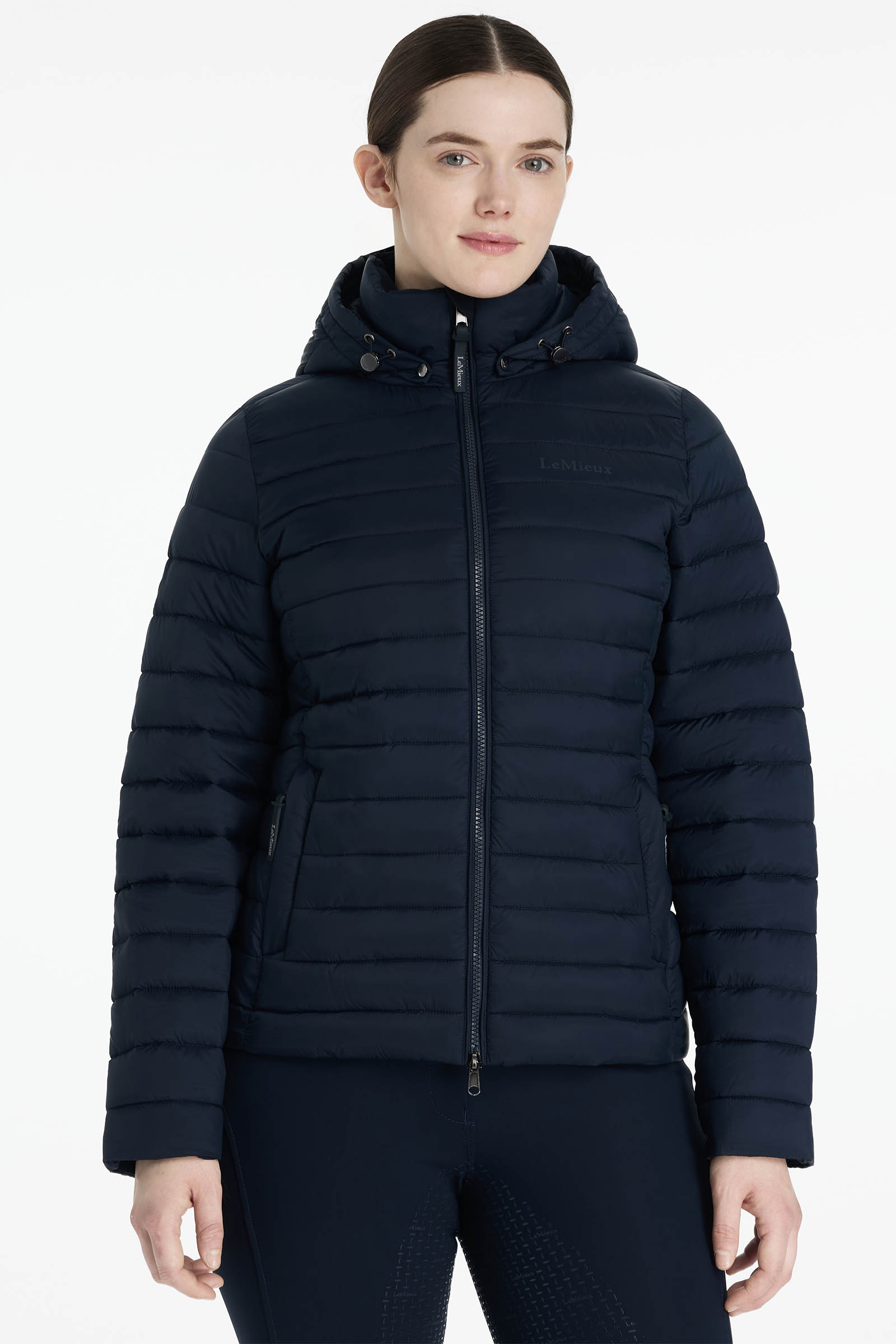 Navy LeMieux Rose Damen-Steppjacke mit Kapuze