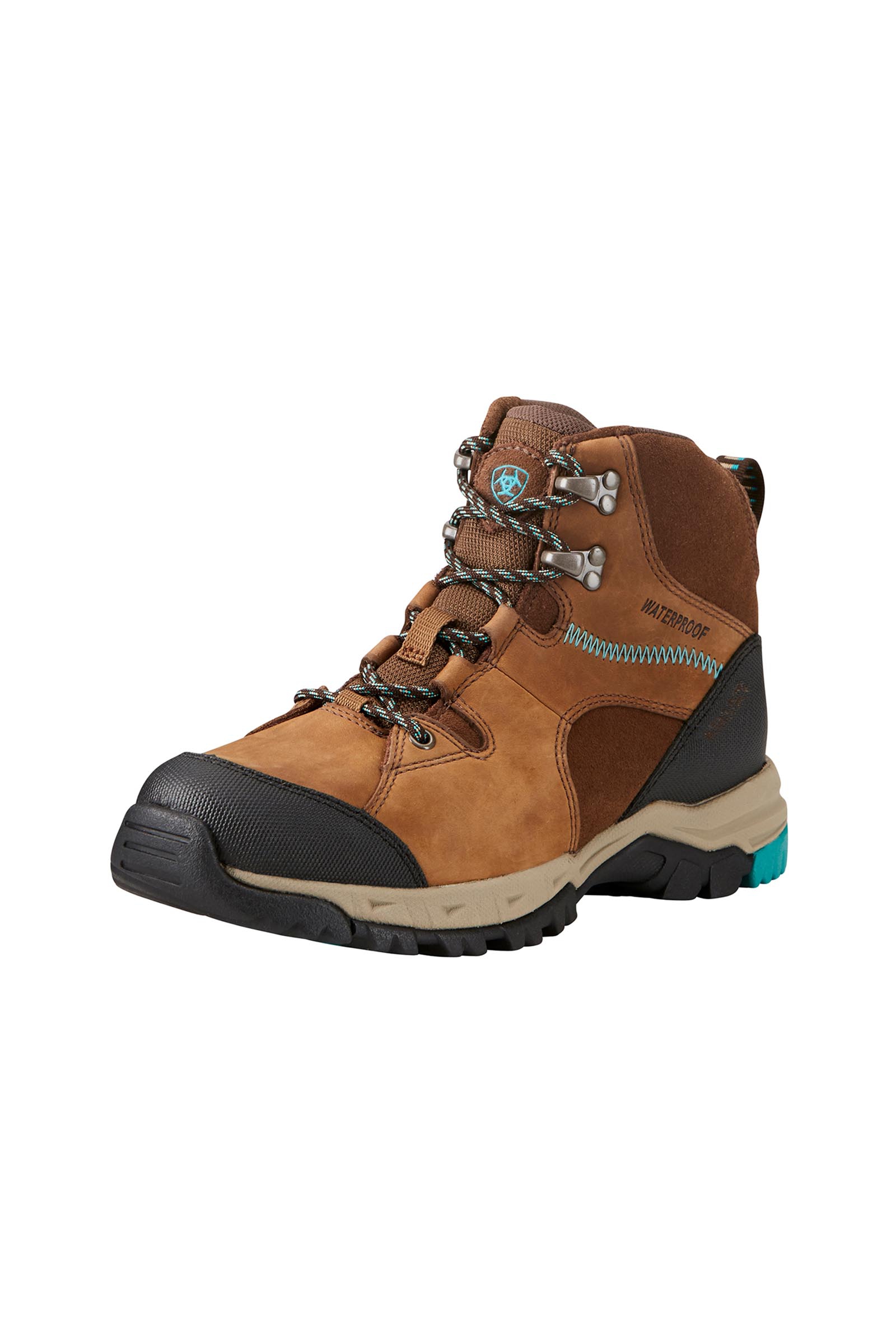 Distressed Brown Ariat Skyline Mid H2O Damen wasserdichte Halbstiefel mit Schn&uuml;rung