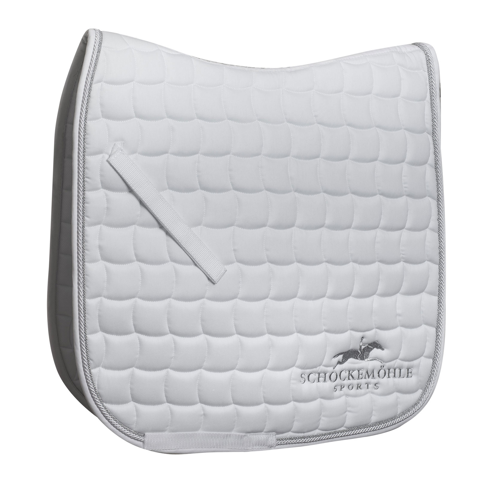 White/Silver Schockemöhle Sports Dynamite DL, Dressurschabracke mit Logo