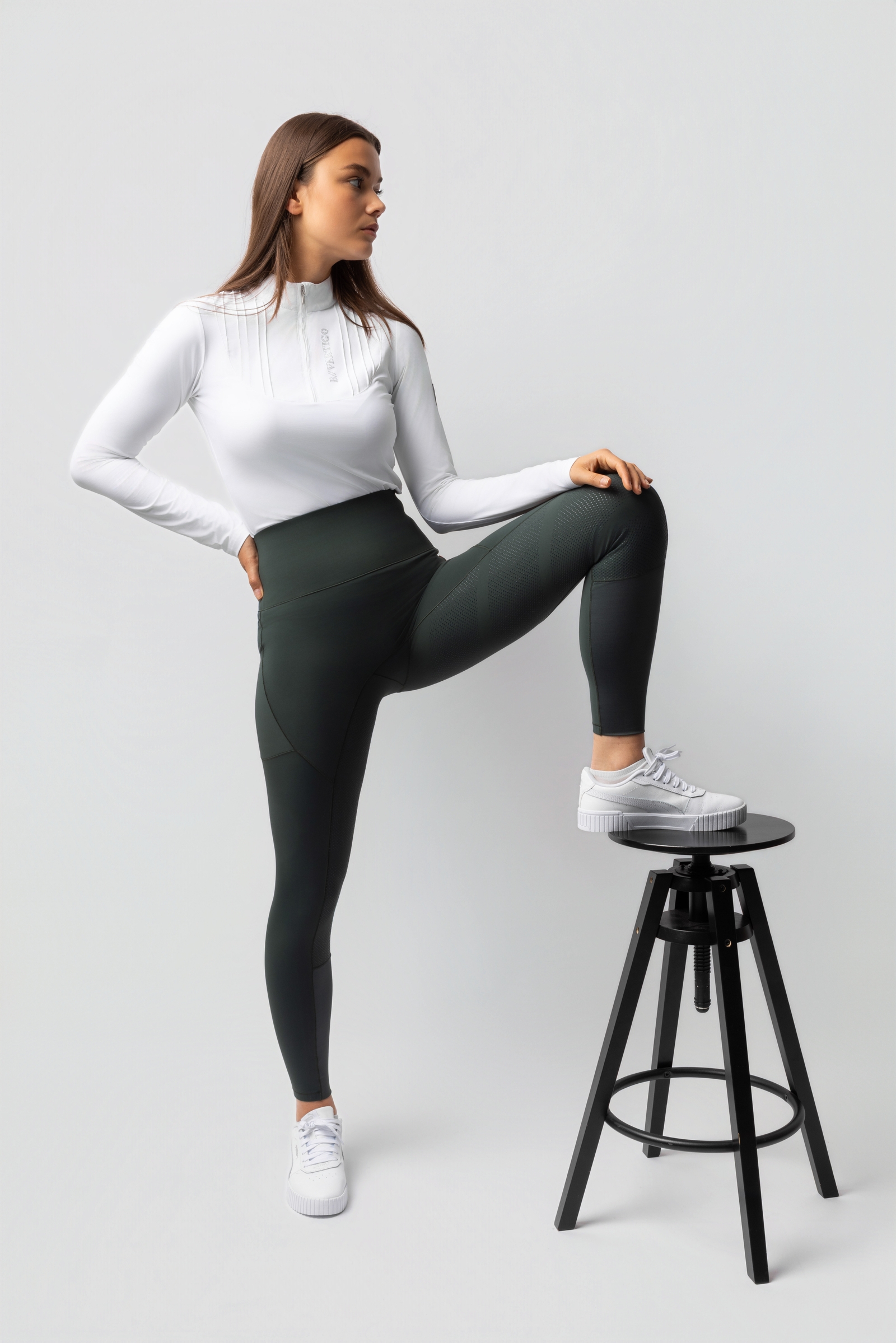 B Vertigo Leonora Damen nahtlose Thermo-Reithosen mit Vollbesatz