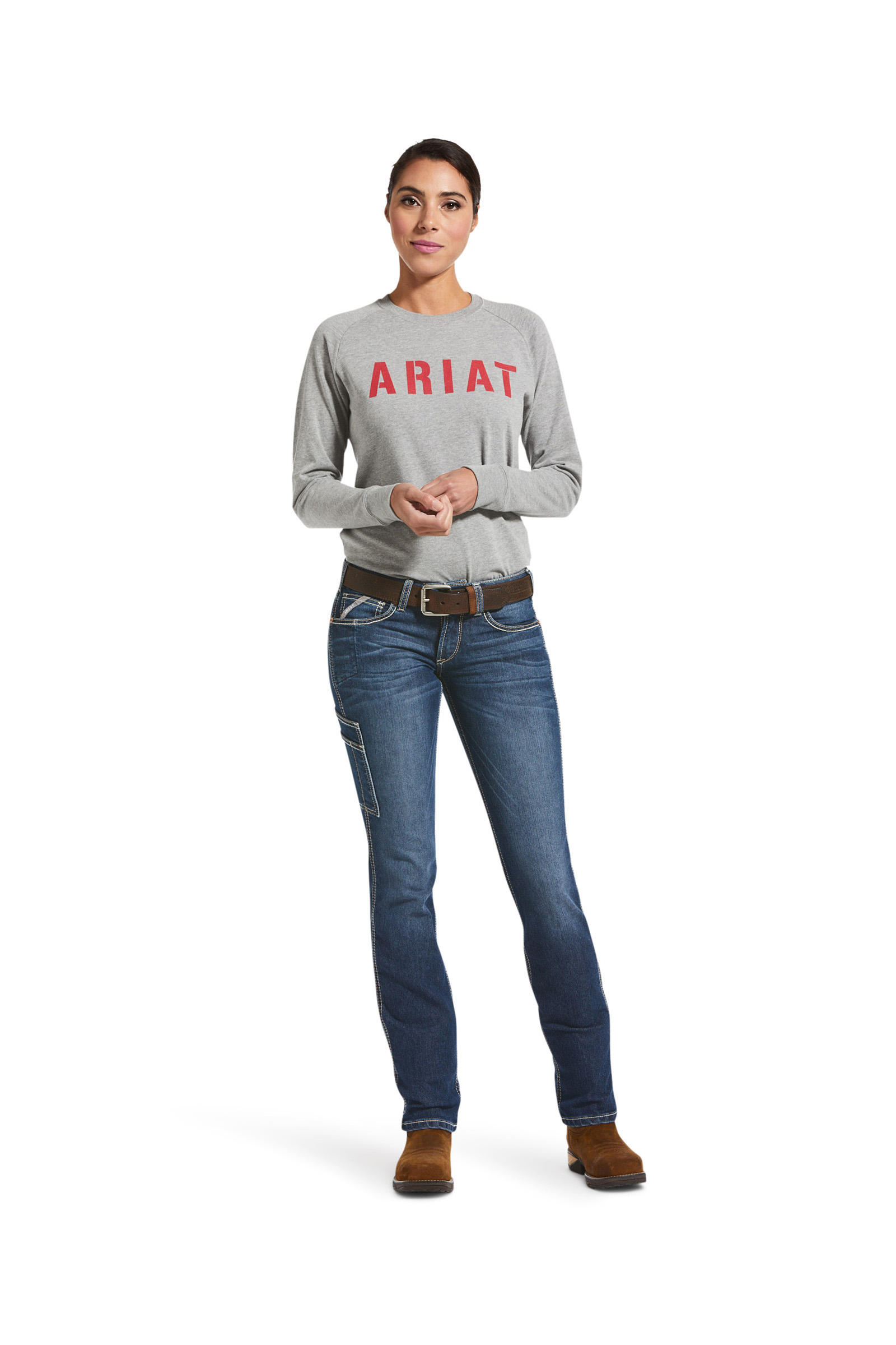 Ariat Rebar Damen Durastretch Riveter Jeans mit geradem Bein