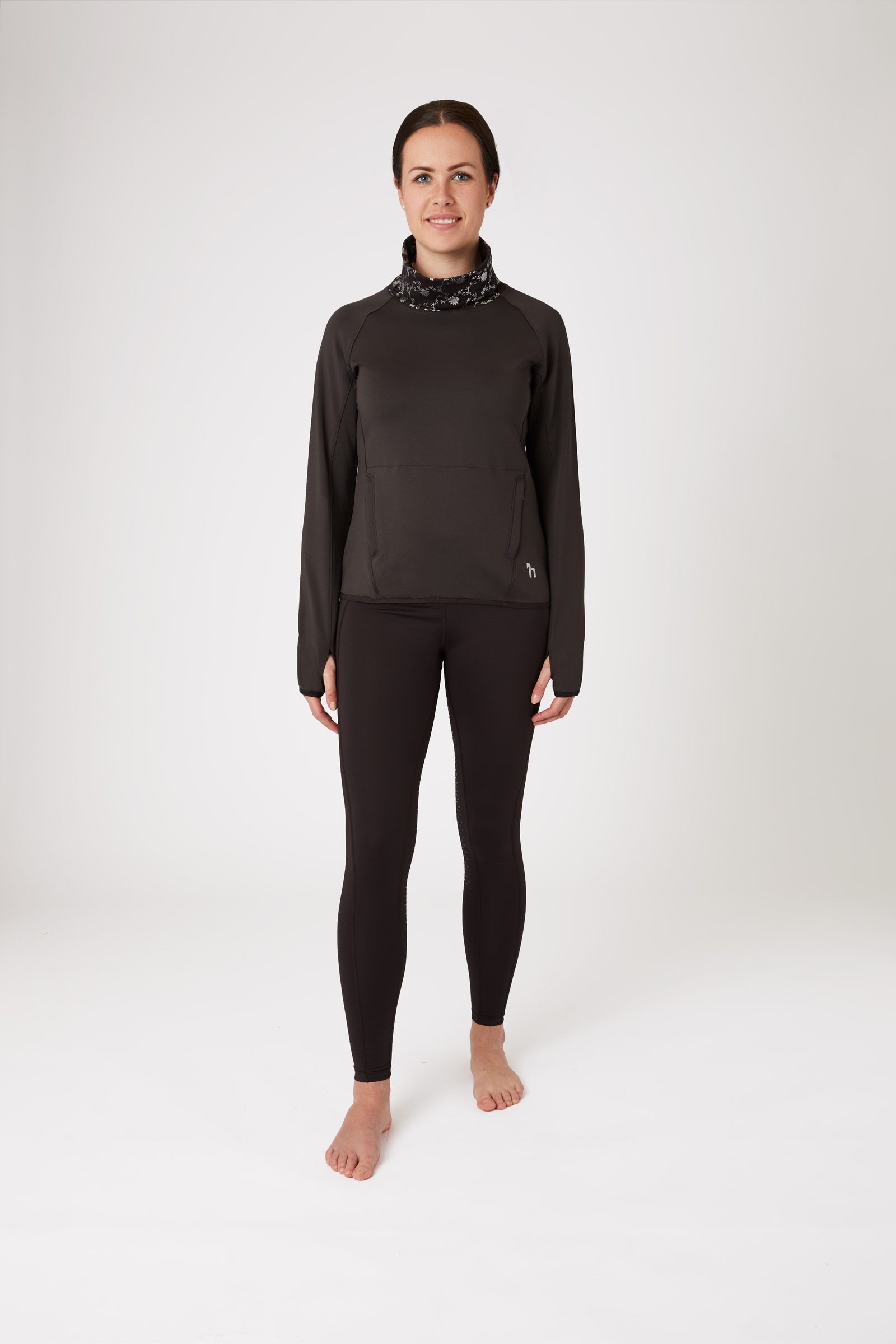 Horze Kaitlin Damen Funktionssweatshirt mit Blumenkragen