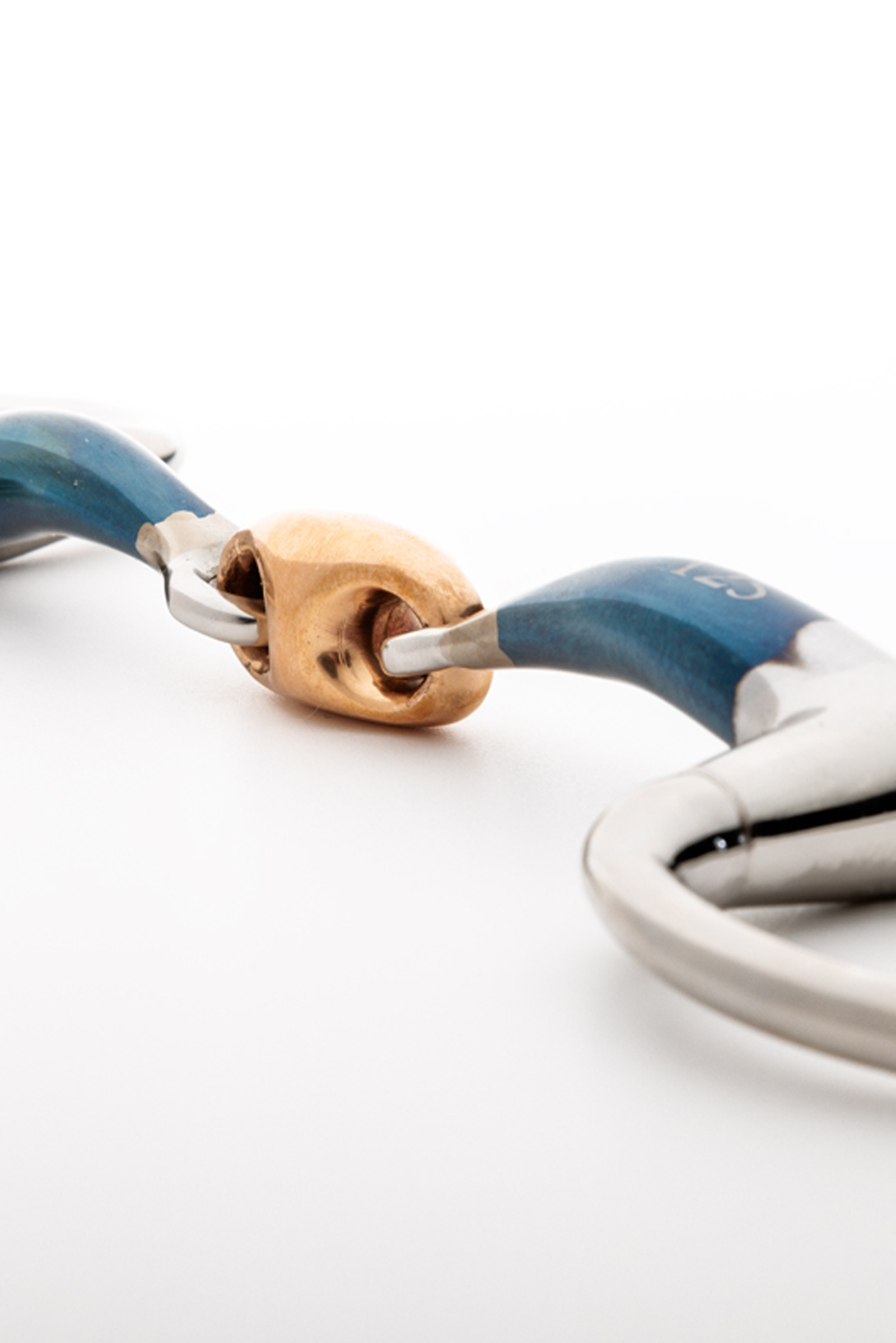 Kavalkade ergonomisches Olivenkopfgebiss, doppelt gebrochen, Lock Up, 14 mm