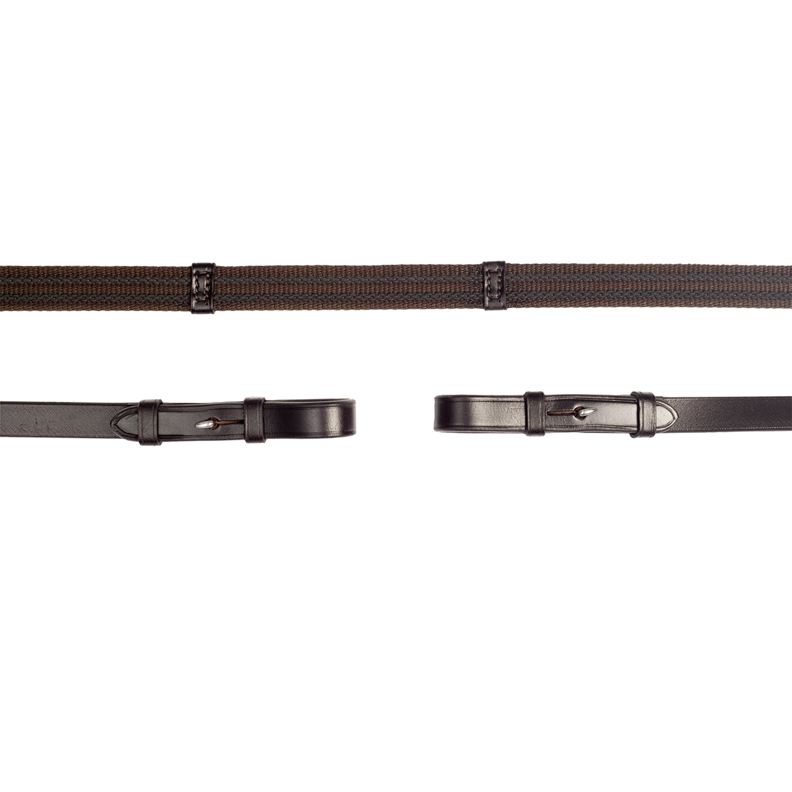 Espresso/Silver Schockem&ouml;hle Sports Grip Reins