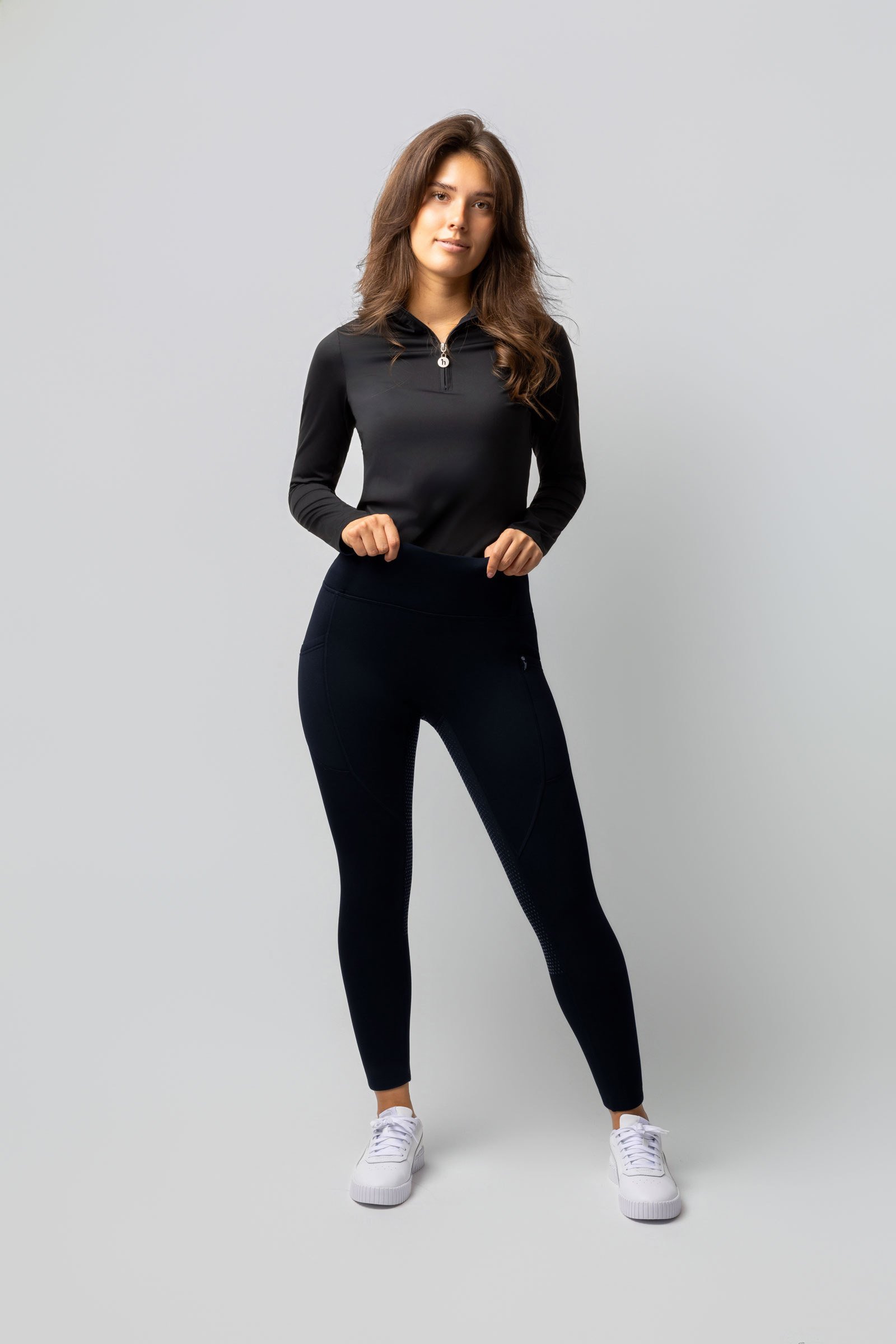Horze Greta Damen Thermo Vollbesatz-Reitleggings
