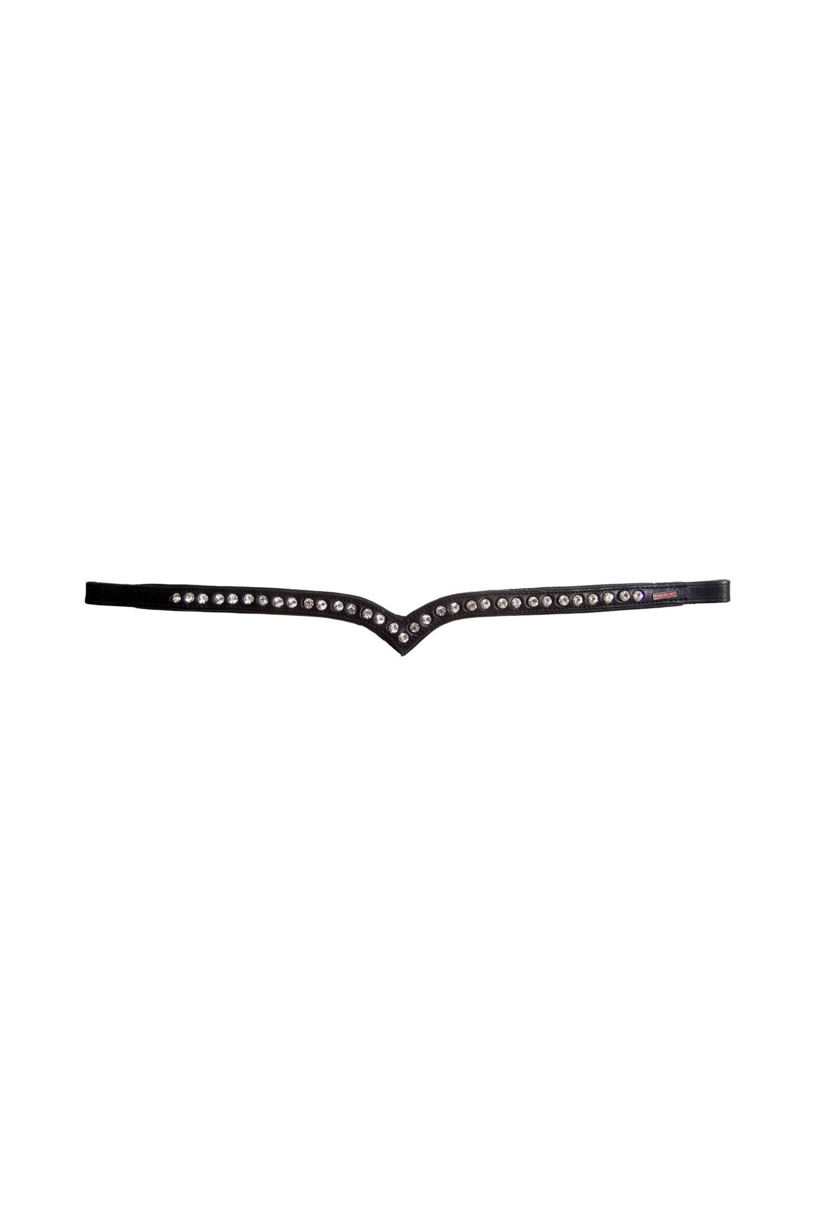 Black/White Karlslund Browband 1 row crystals