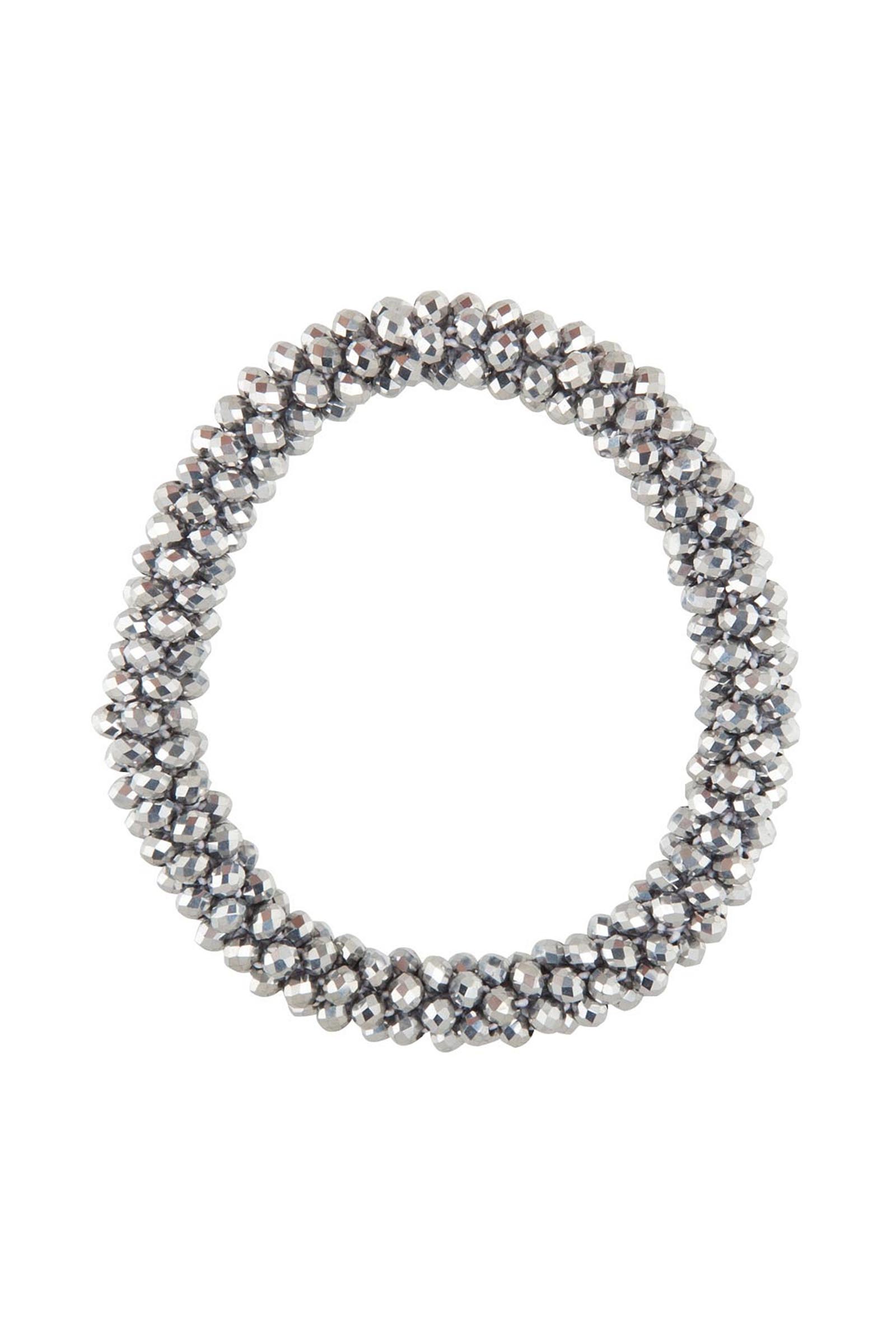 Silver BR Kiki Scrunchie mit Kristallverzierung