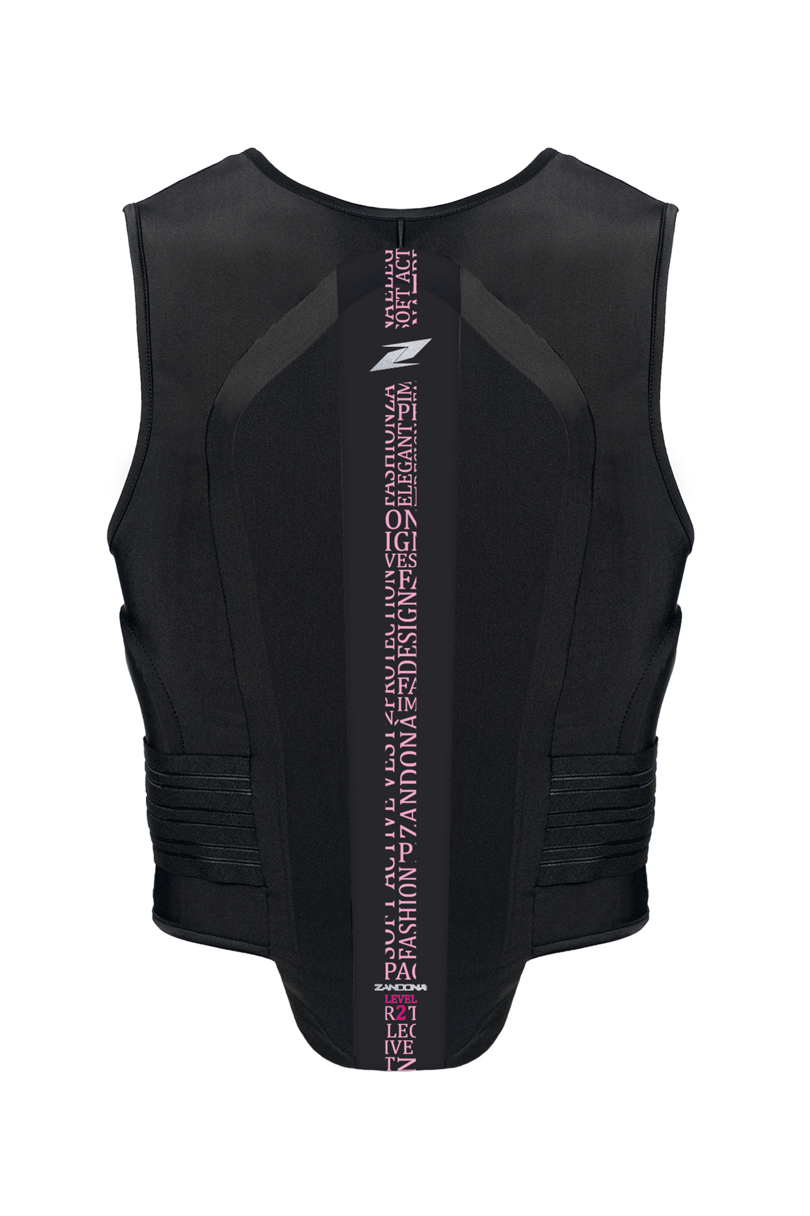Black/Light Pink Stretch Zandona Soft Vest Pro x6 (158-167cm) R&uuml;ckenprotektor