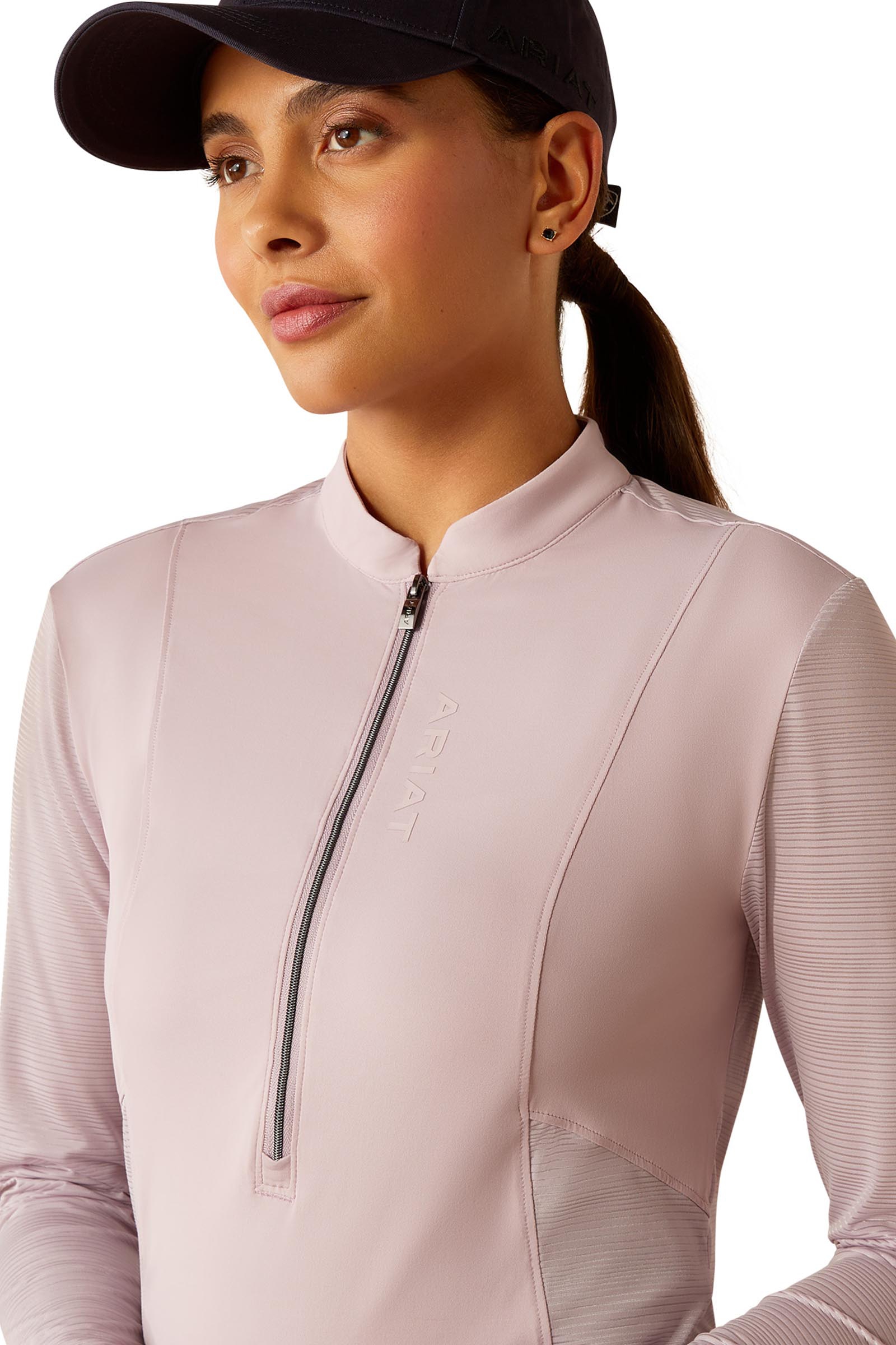 Ariat Breathe Damen-Funktionsshirt mit langen Ärmeln und 1/4 Reißverschluss
