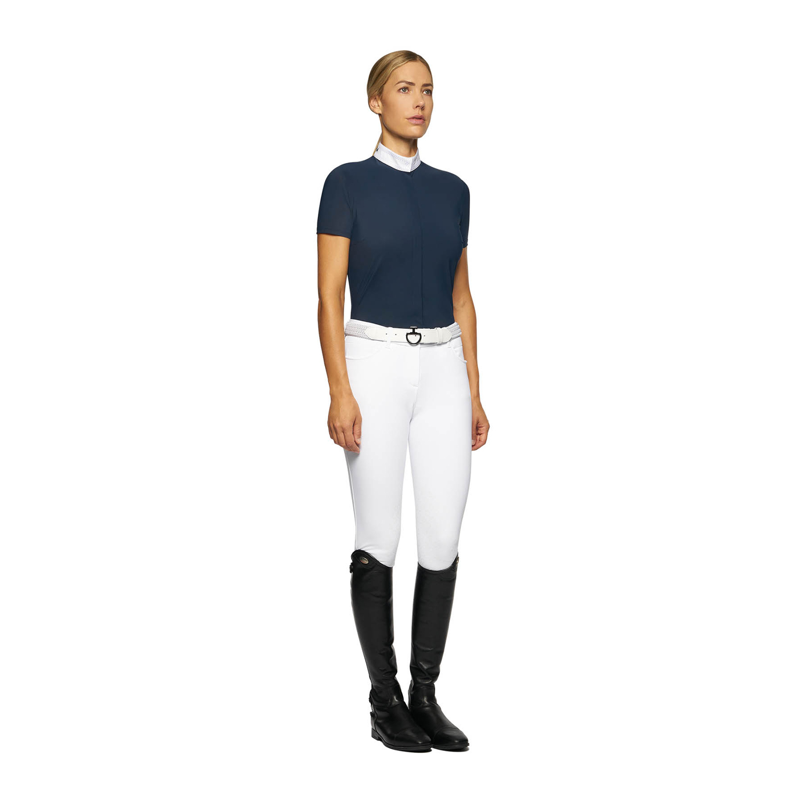 Cavalleria Toscana Embroidery Damen Kurzarm-Turniershirt