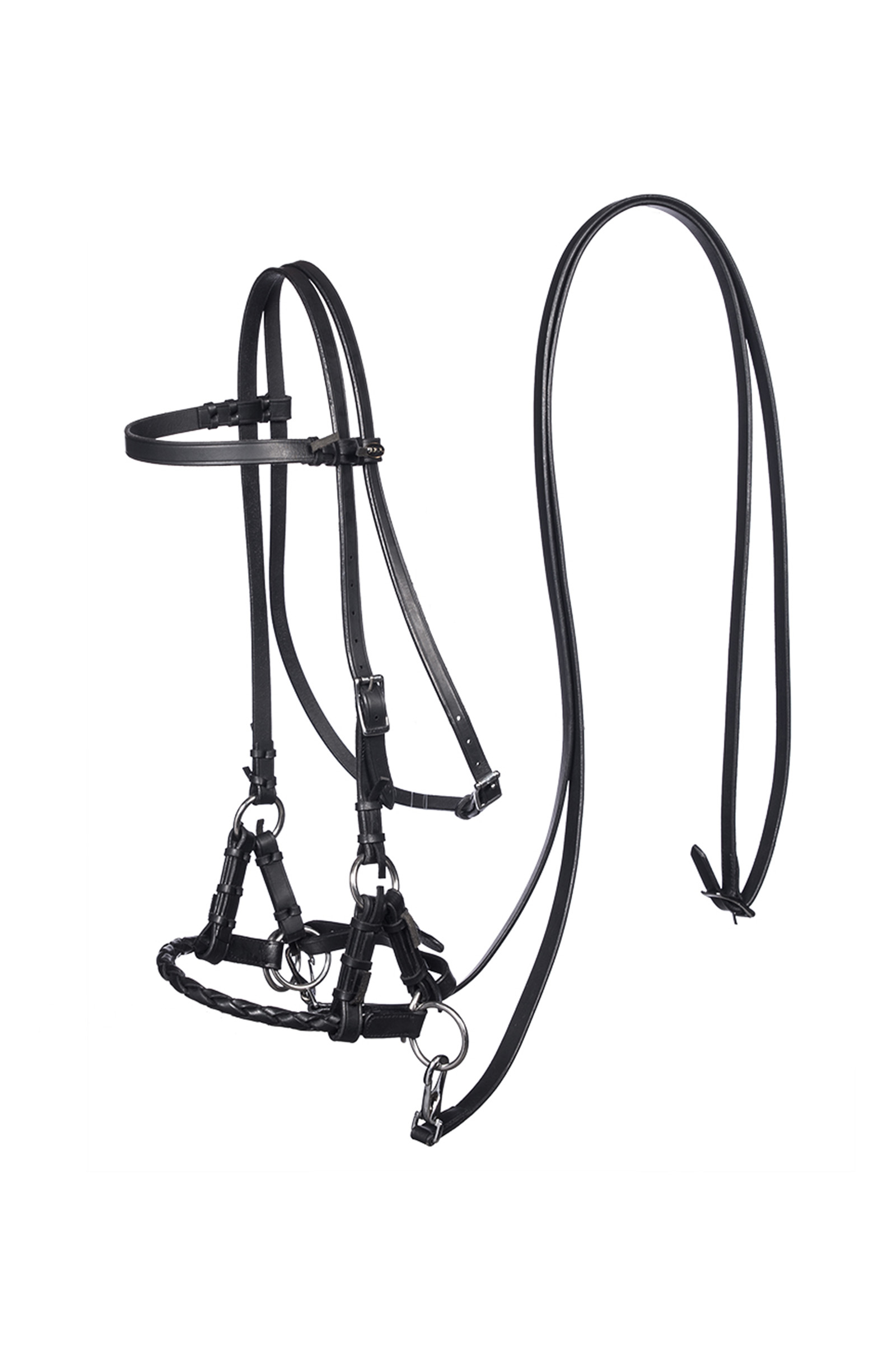 F.R.A. Freedom Riding Articles Pariba Sidepull (System 3) mit geflochtenem Nasenriemen, inkl. Zügel