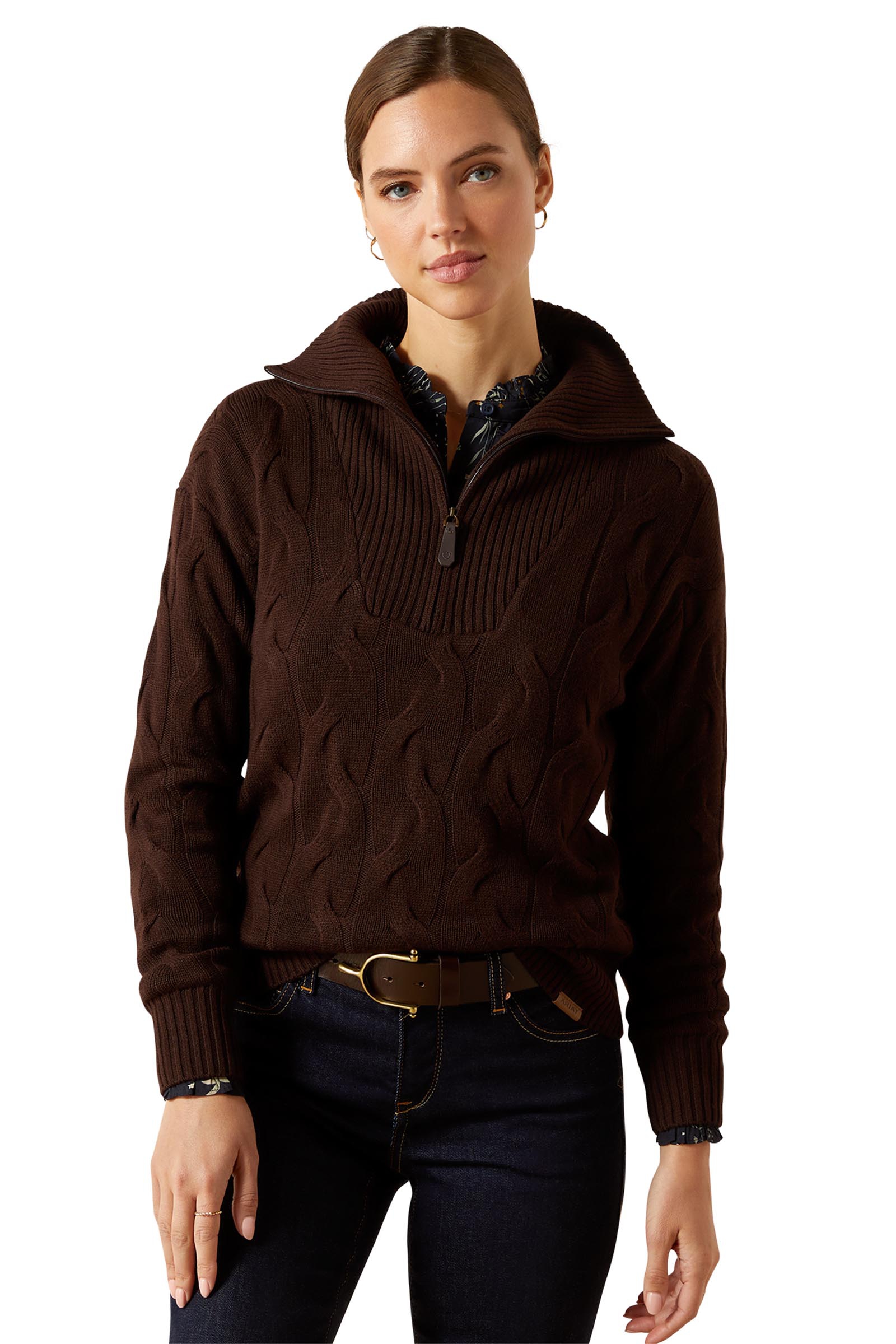 Ariat Alamere Damen Pullover mit 1/2-Rei&szlig;verschluss