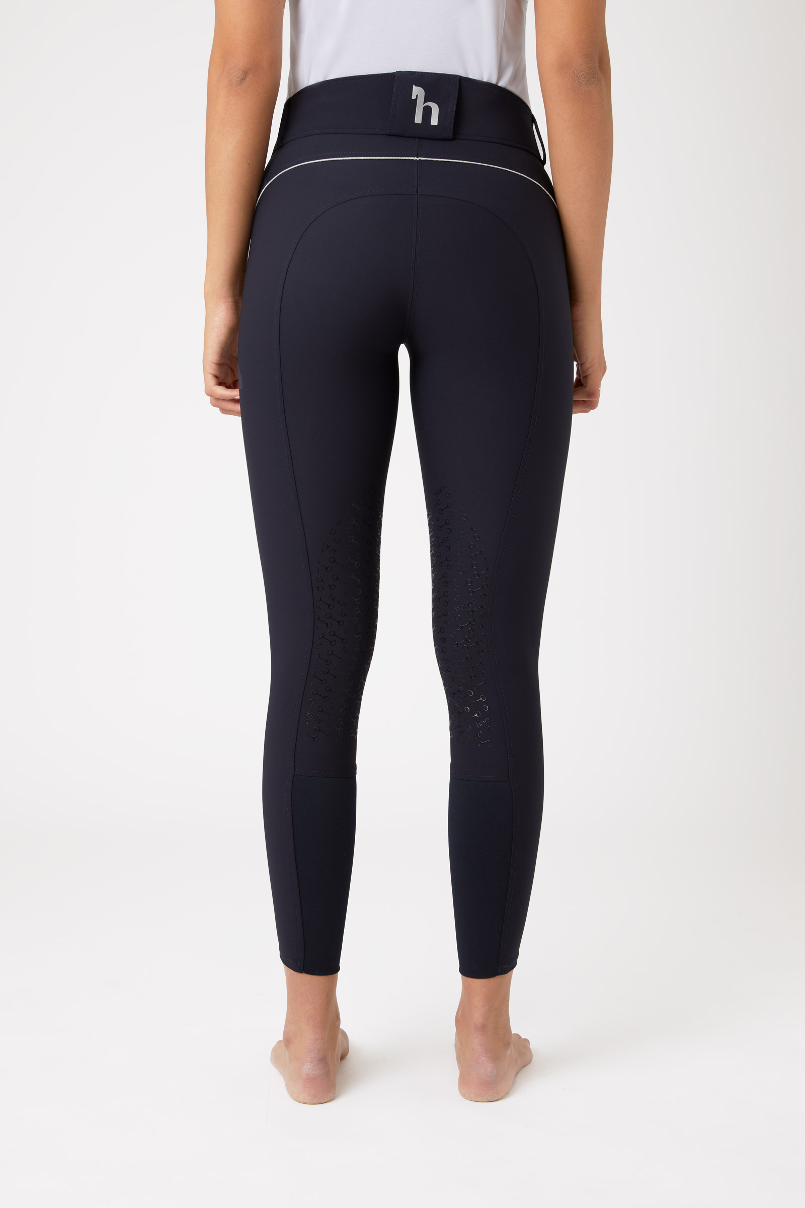 Horze Aubrey Damenreithose mit Kniebesatz und hohem Bund