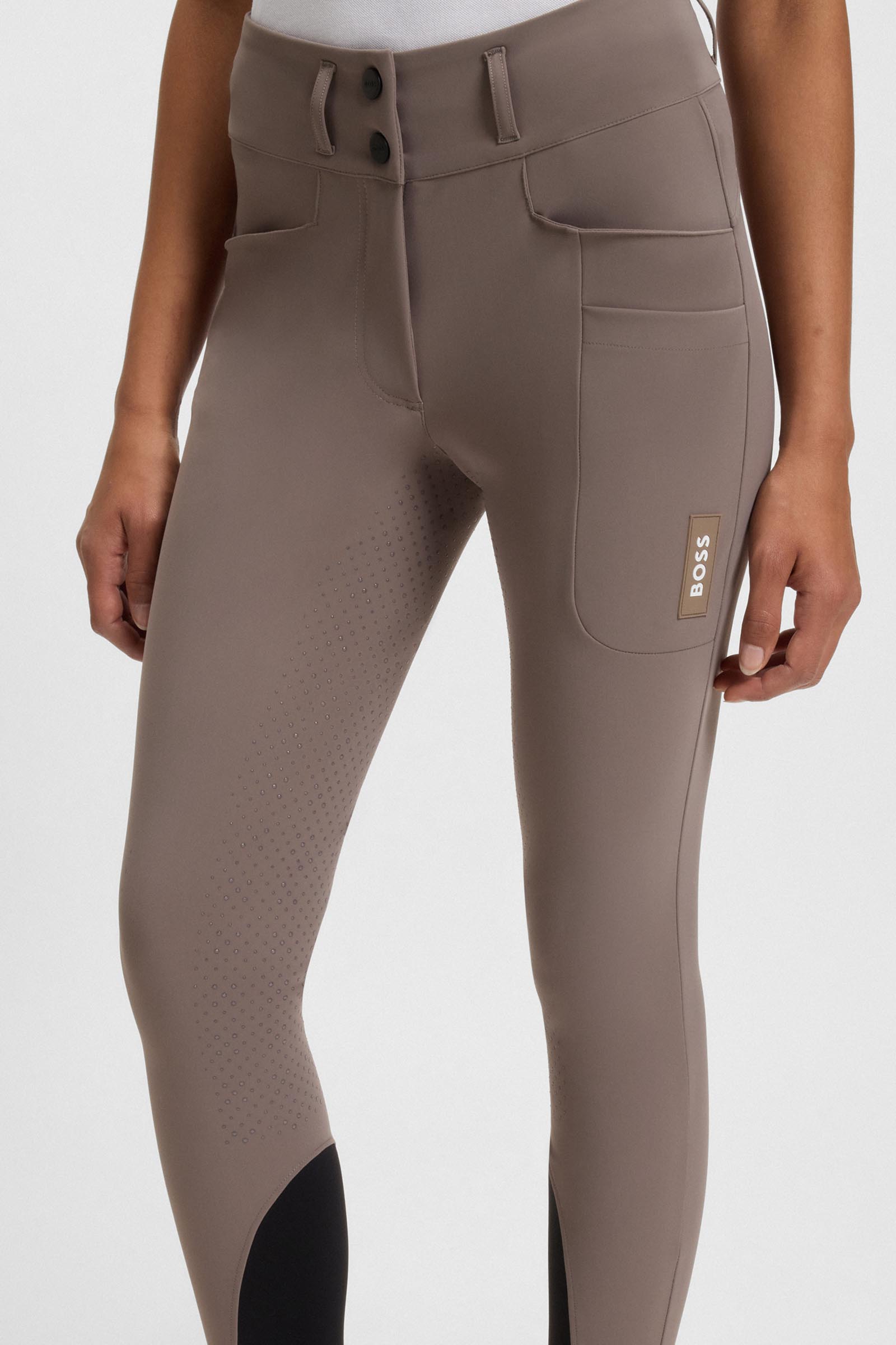 Boss Hailey Damen High Waist Vollbesatz Technical Reithose