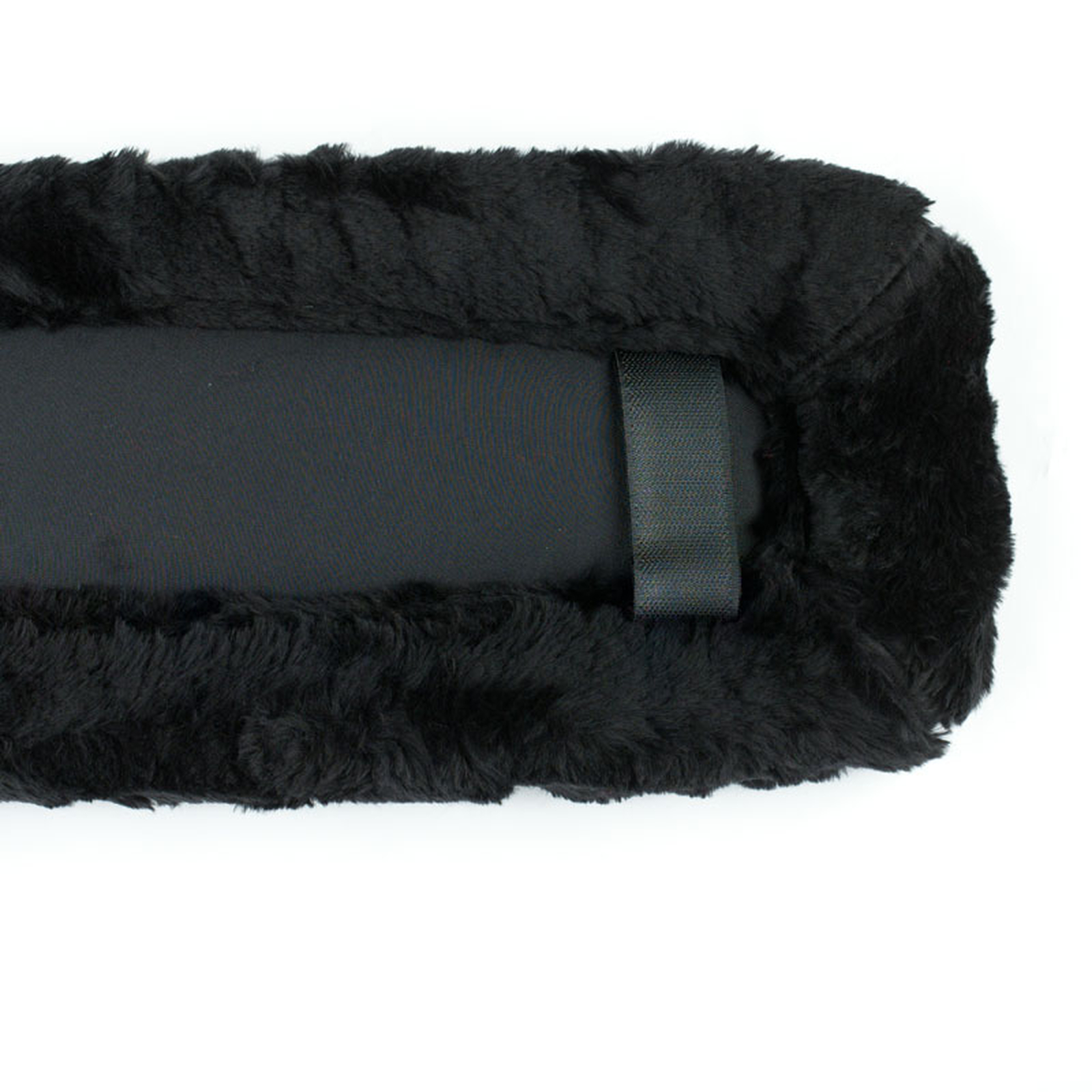 Black Brustriemen-Pad, Fleece, breit (110x15cm)