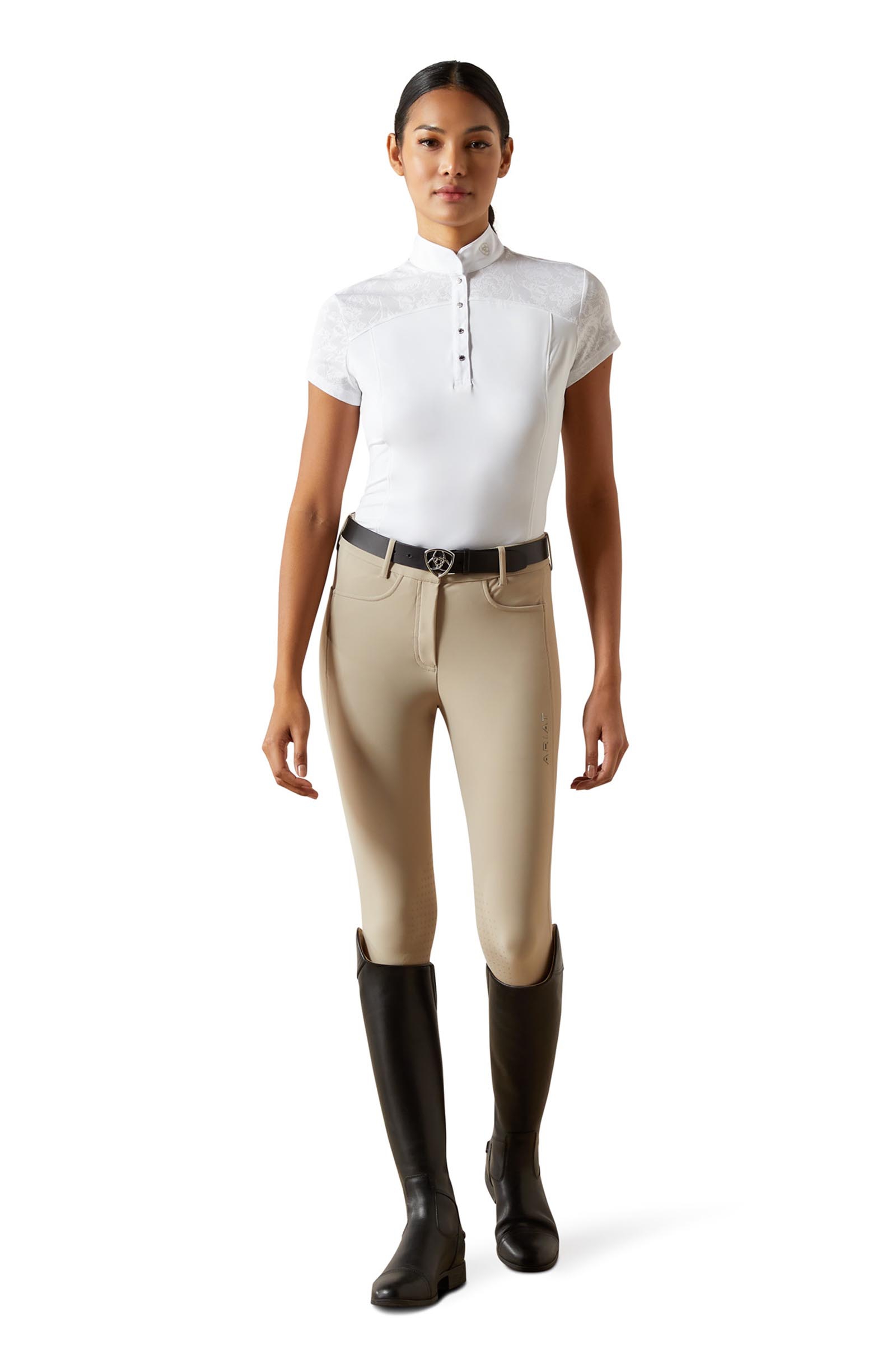 Ariat Bellatrix Damen-Turniershirt mit kurzen &Auml;rmeln