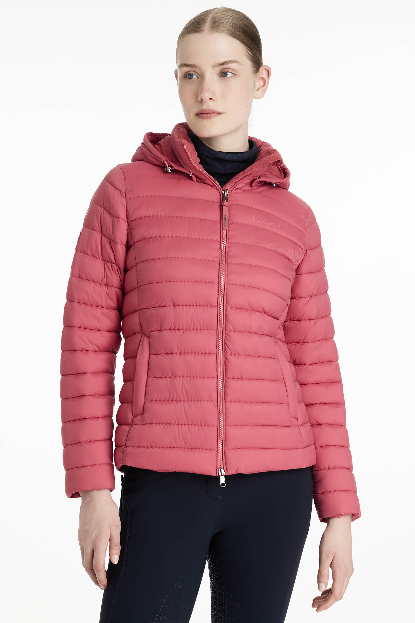 LeMieux Rose Damen-Steppjacke mit Kapuze