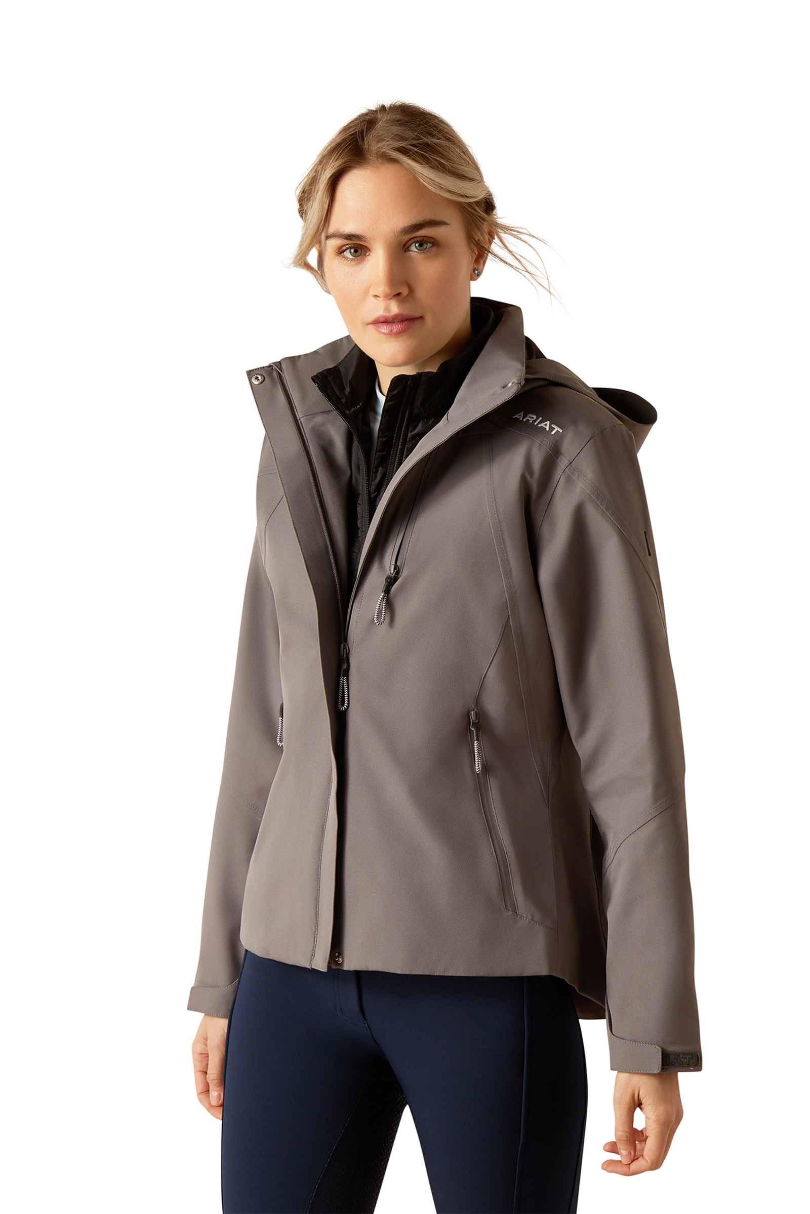 Plum Grey Ariat Coastal Damen wasserdichte Jacke