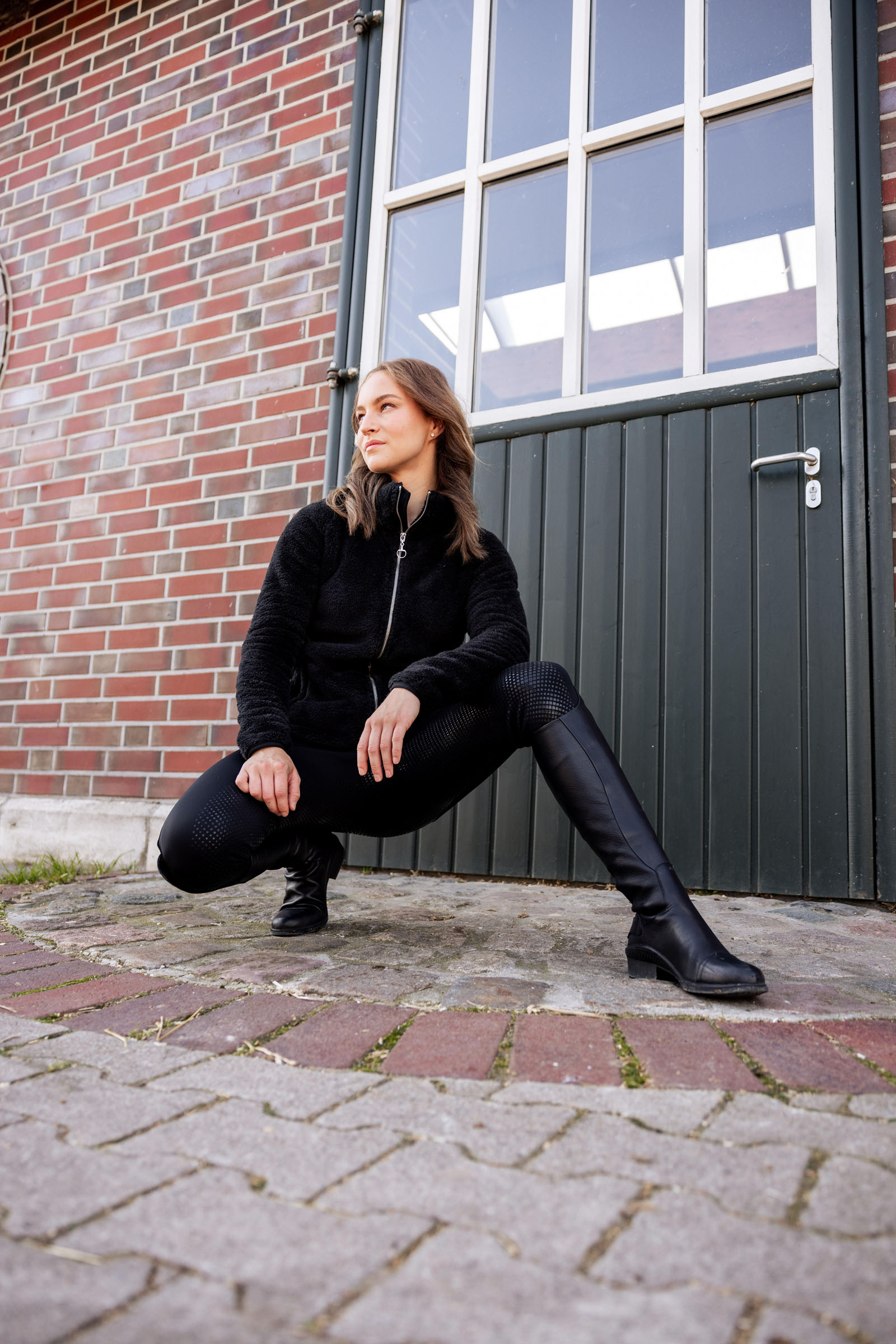 Horze Grand Prix Damen Winterreithose aus Softshellmaterial mit Vollbesatz und Silikon Grip