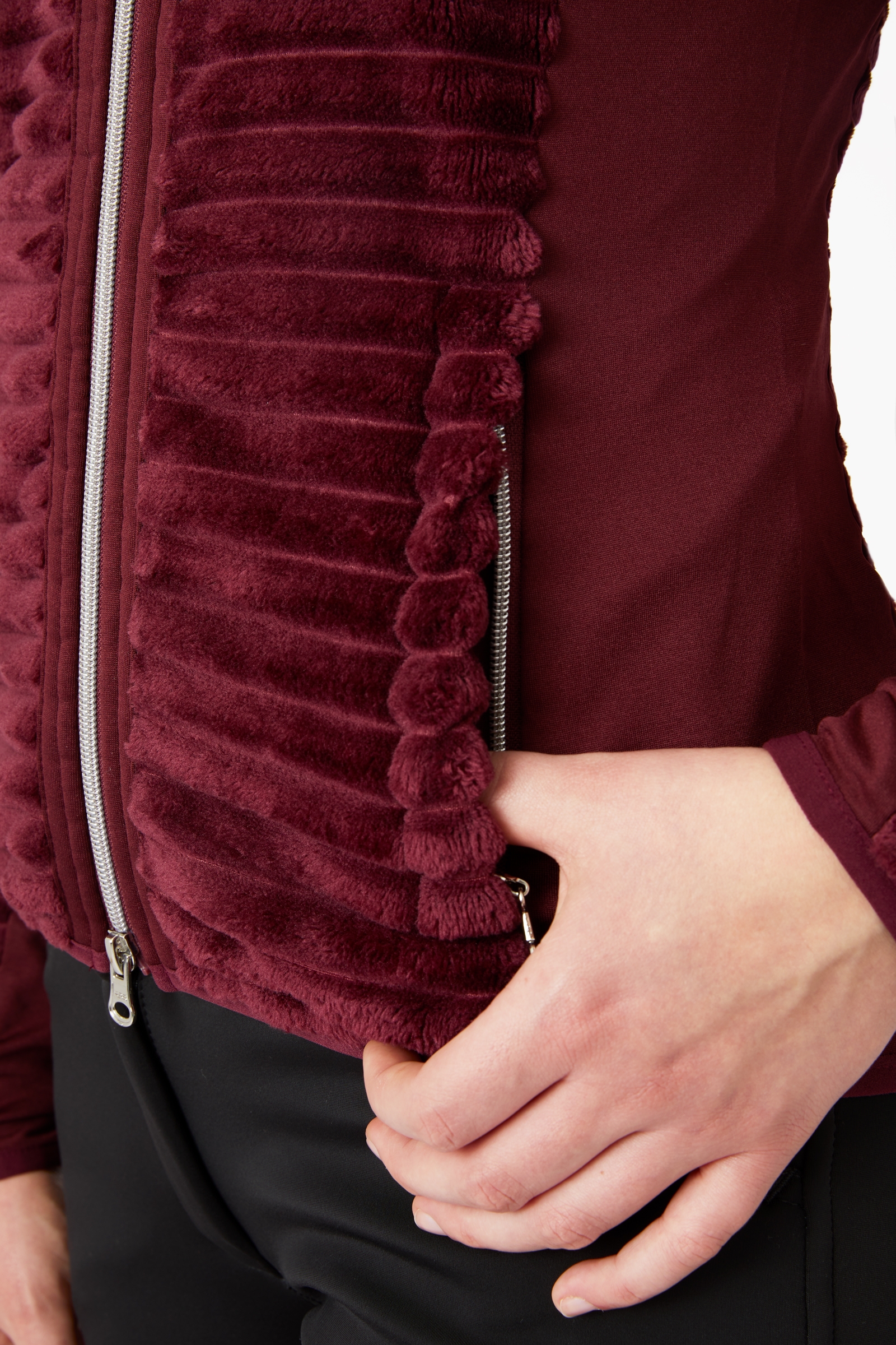 Horze Della Gestreifte Fleece Reitjacke