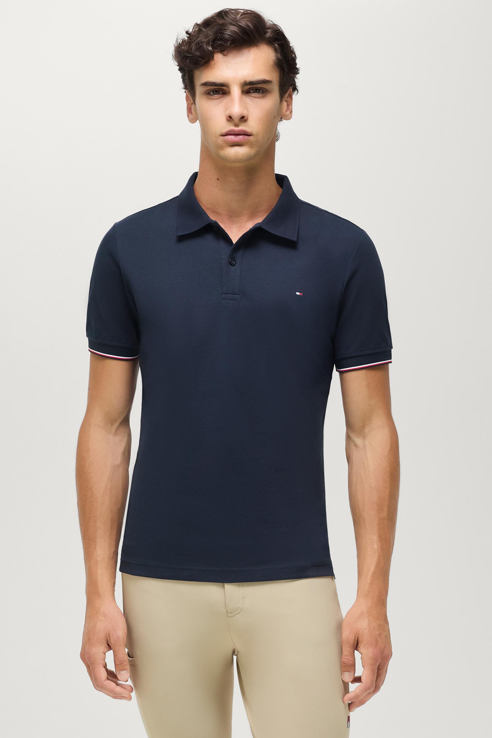 Tommy Hilfiger Equestrian Davis Herren Piqu&eacute;-Poloshirt
