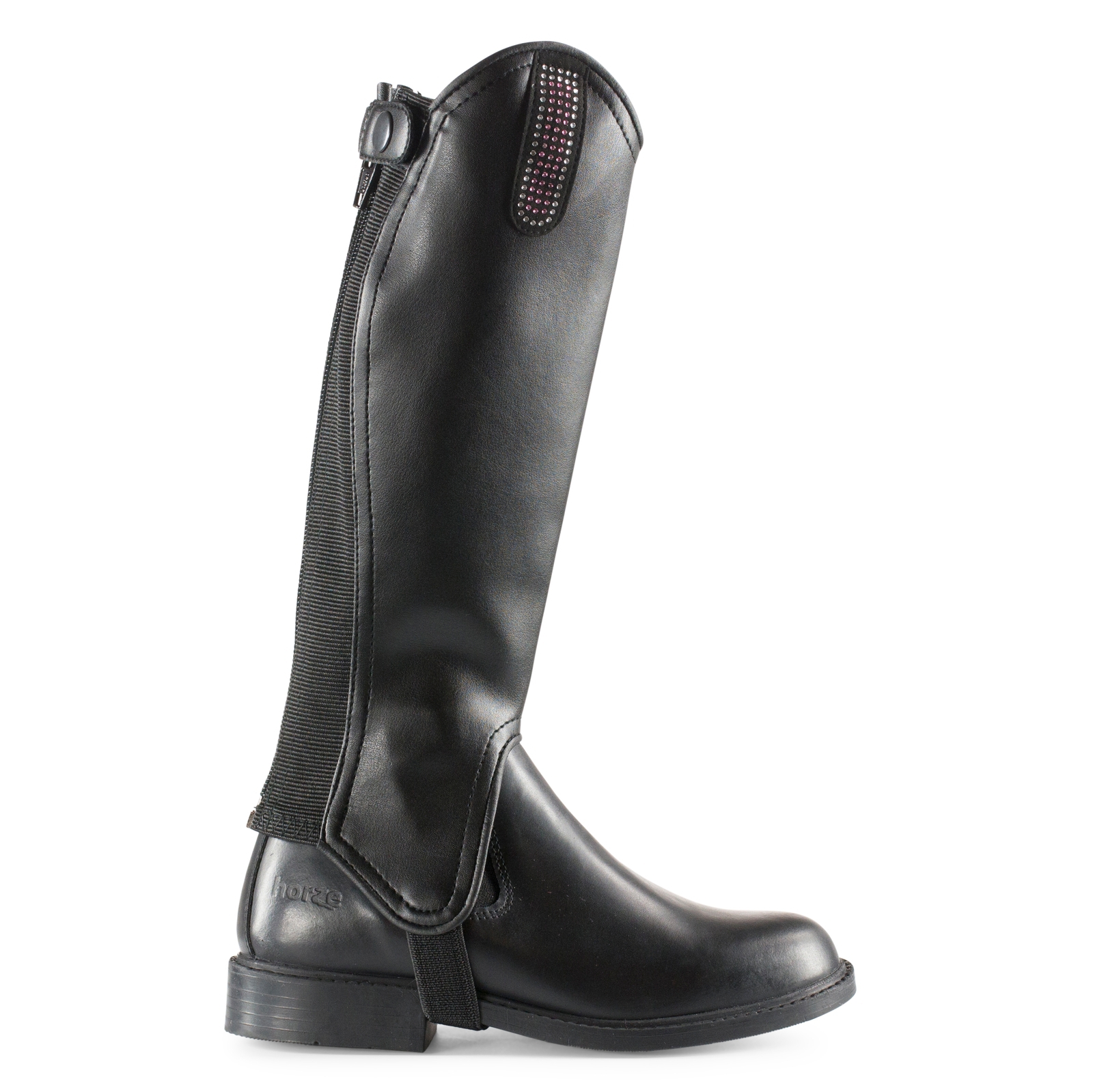 Horze PU Leder Chaps mit Bling Schlaufe f&uuml;r Kinder