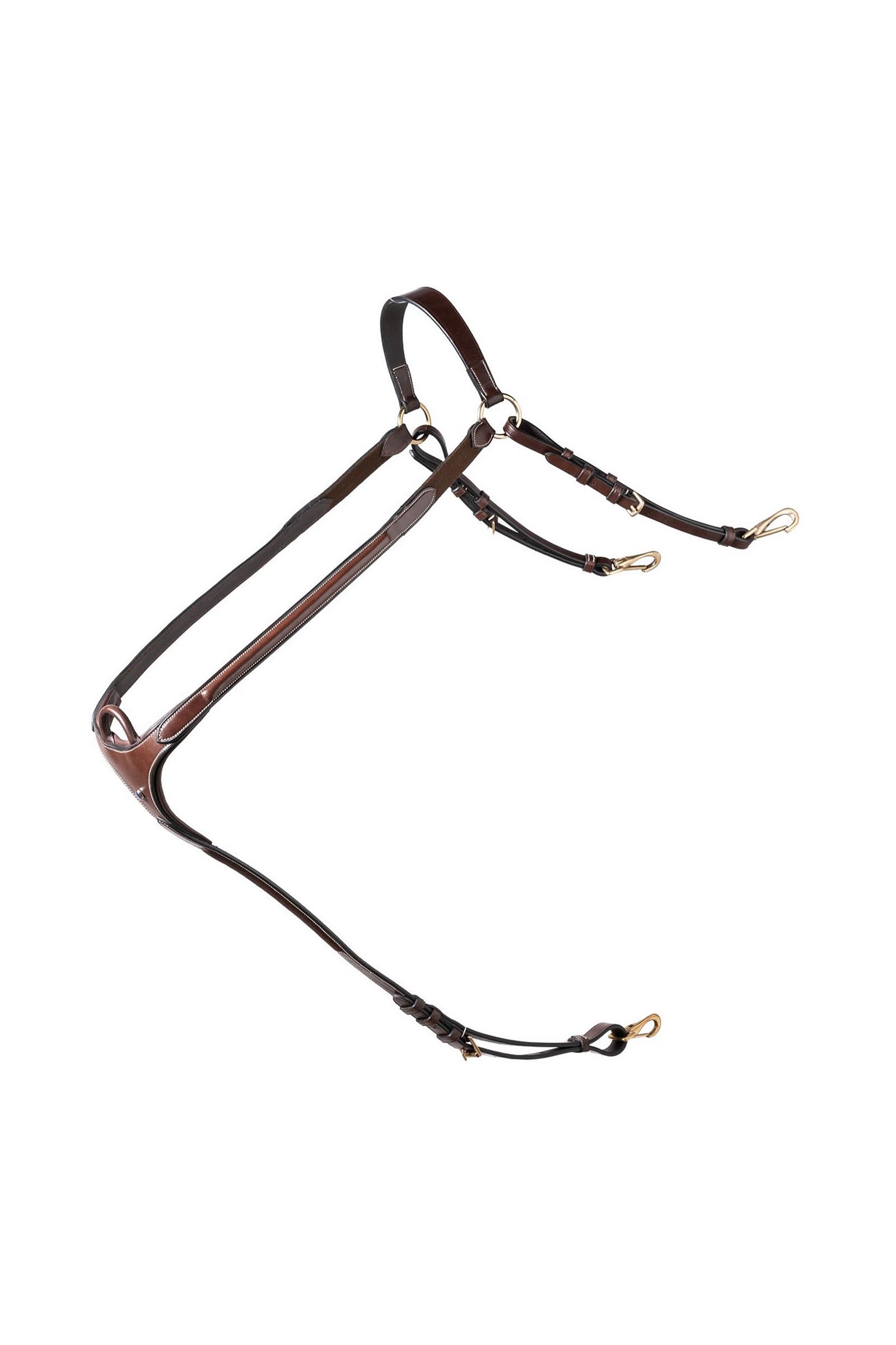 Brown/Gold Trust Equestrian Brussels Bridge Breastplate