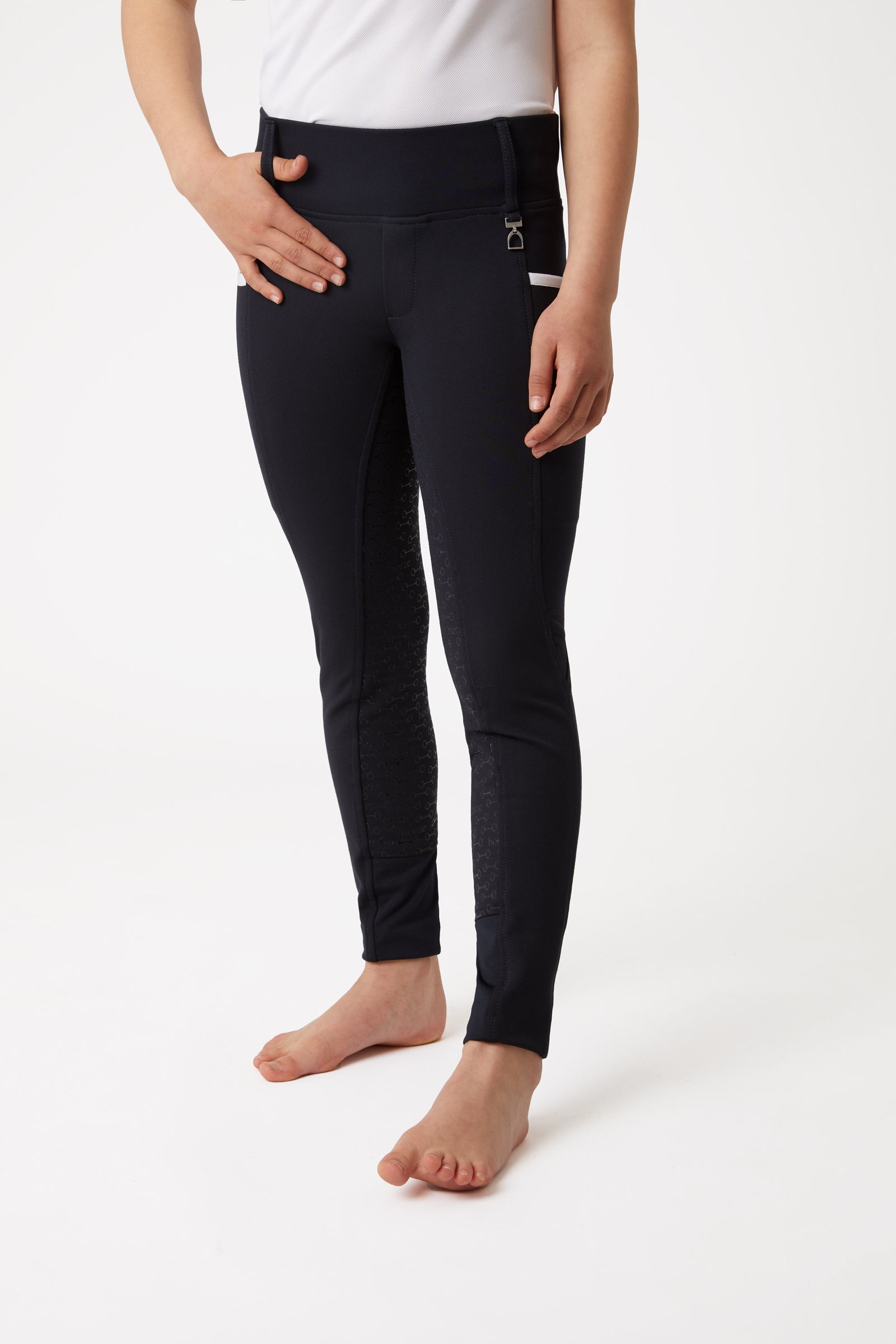 Horze Lucinda Kinder Reitleggings mit Silikonvollbesatz und hohem Bund