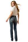 Ariat R.E.A.L. Mid Rise Stretch Icon Stackable Damen Jeans mit geradem Bein