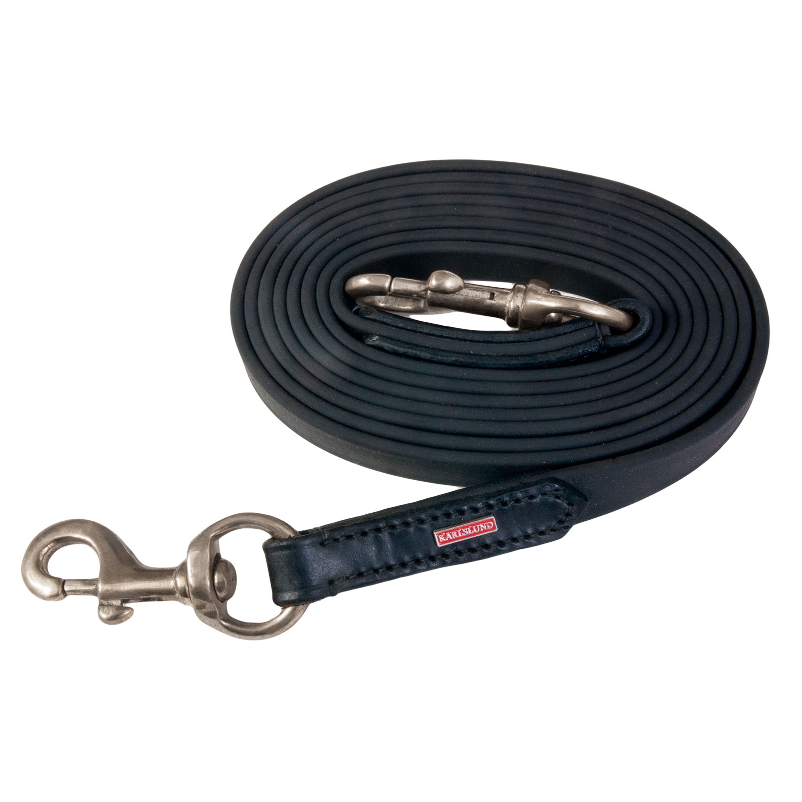 Black/Chrome Karlslund Zügel aus BioThane