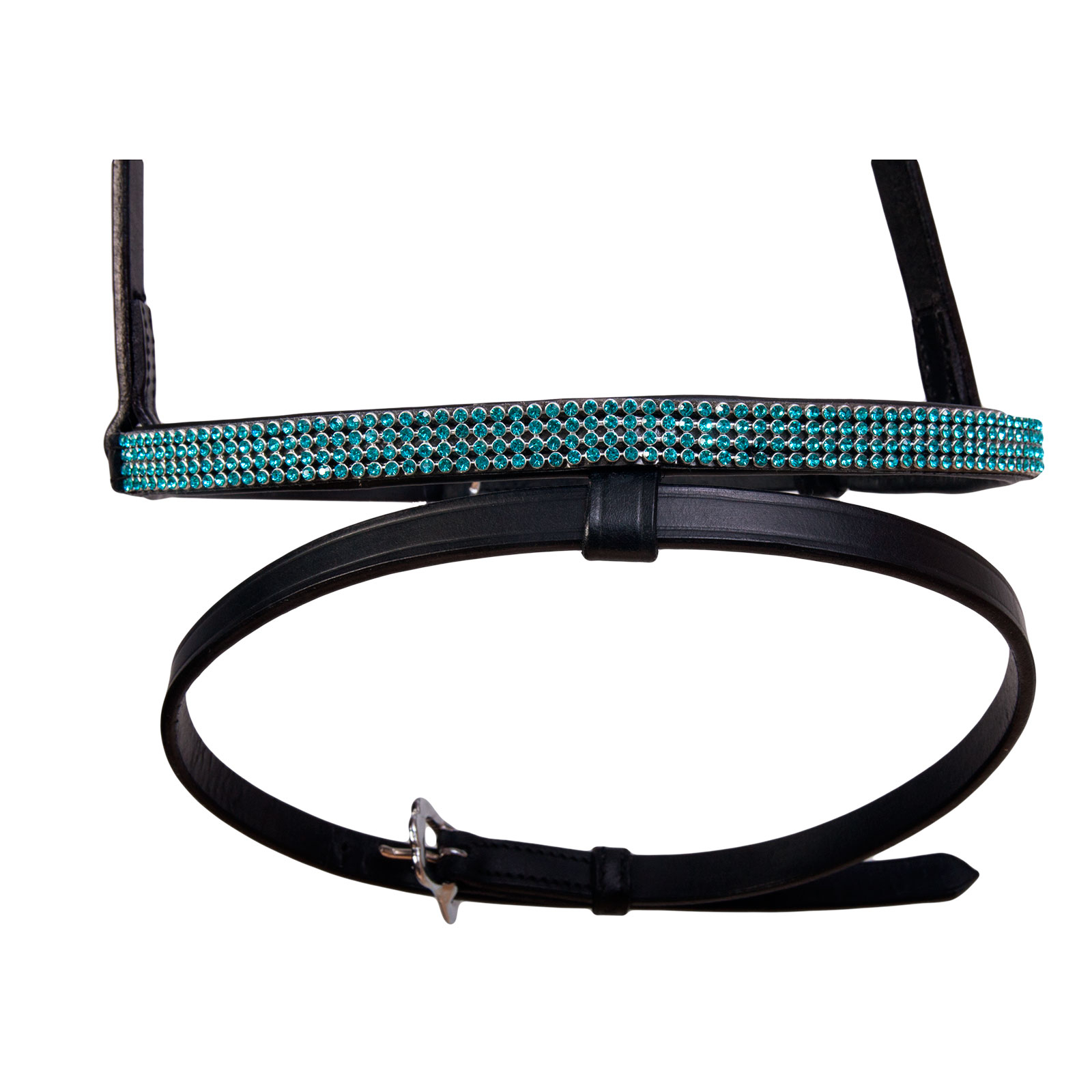 Karlslund kombiniertes Reithalfter mit vier Kristallreihen