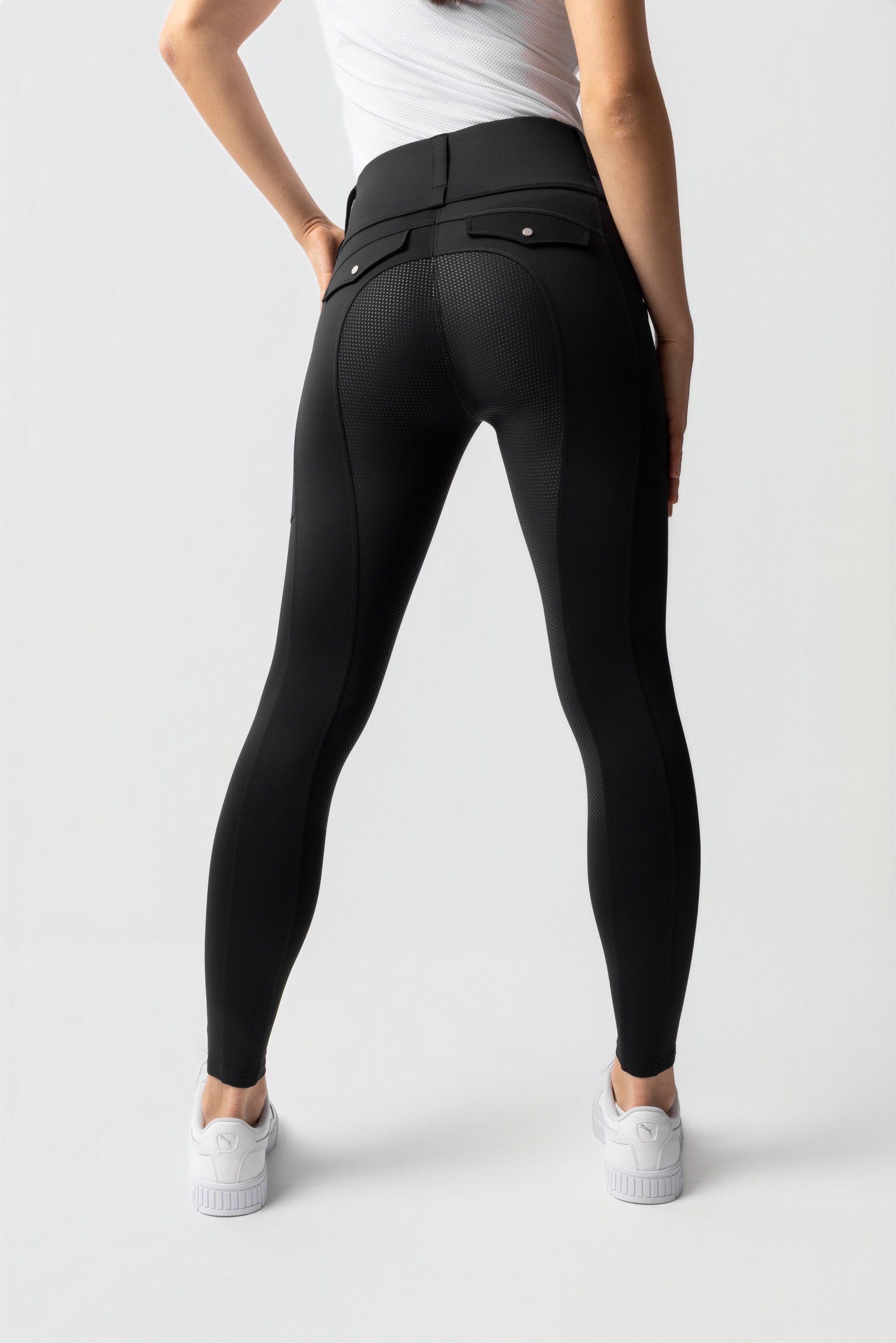 Horze Damenreitleggings Anya mit Vollbesatz aus Silikon UPF 50+