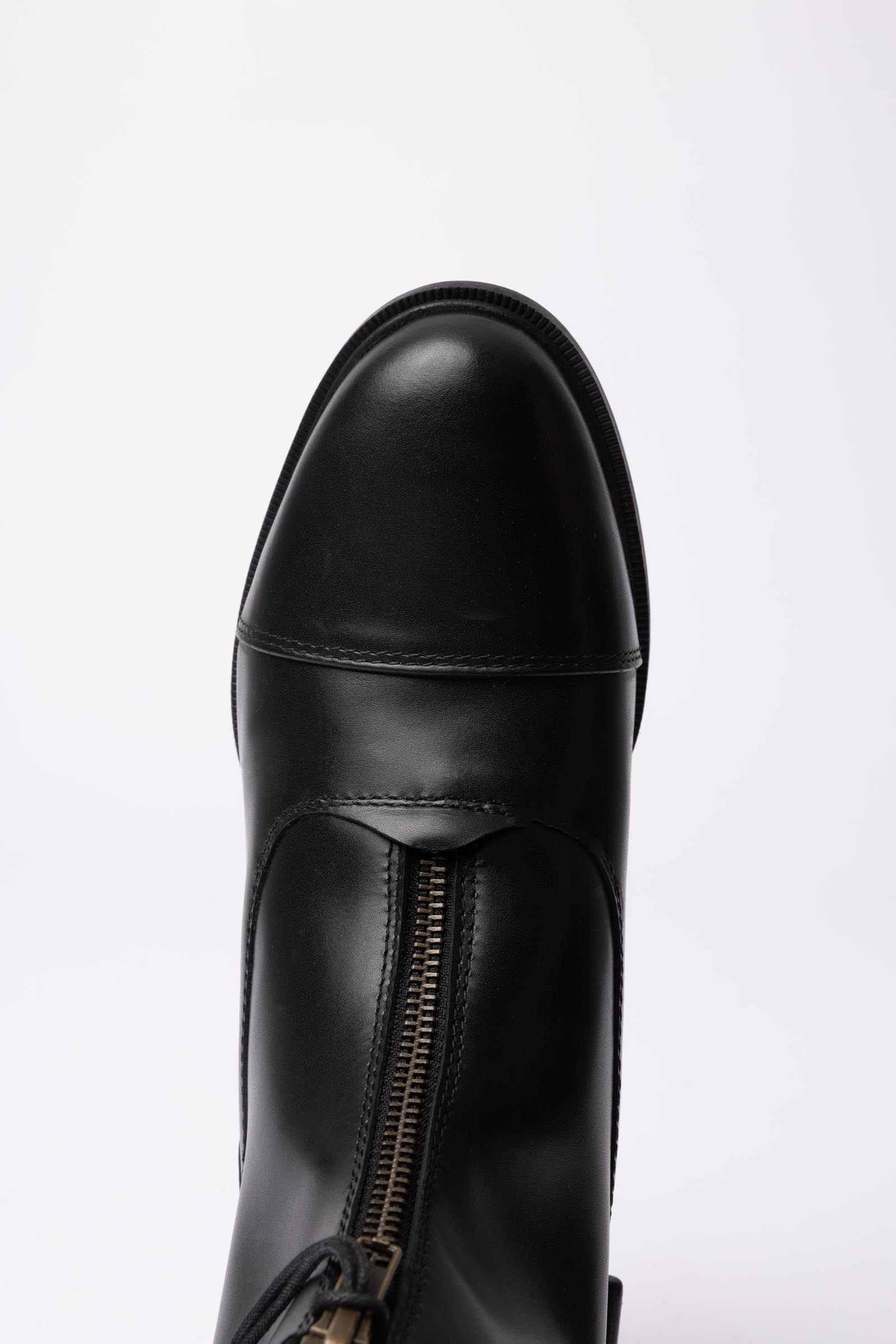 Horze Oldenburg Leder Jodhpurstiefeletten mit Frontrei&szlig;verschluss