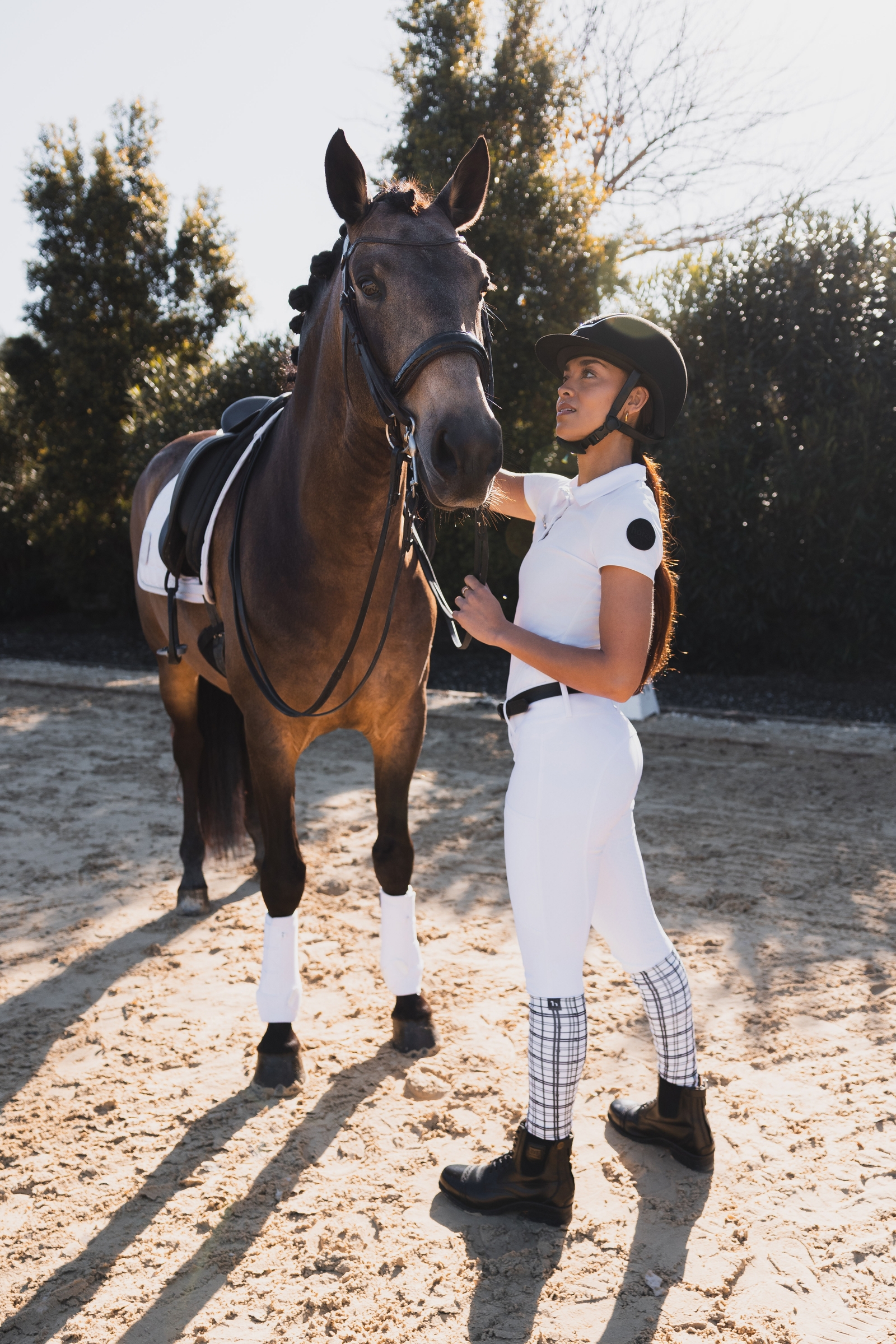 Horze Grand Prix Show Vollbesatz Reithose UPF 50+