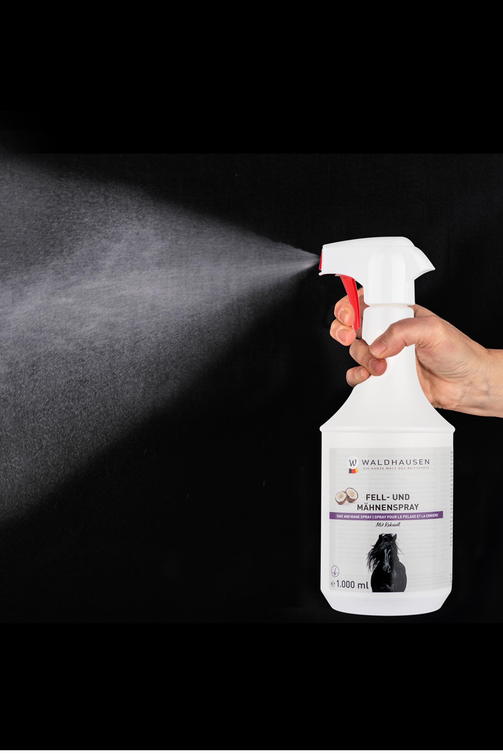 Waldhausen Fell & M&auml;hnen Spray mit Kokos&ouml;l, 1 l
